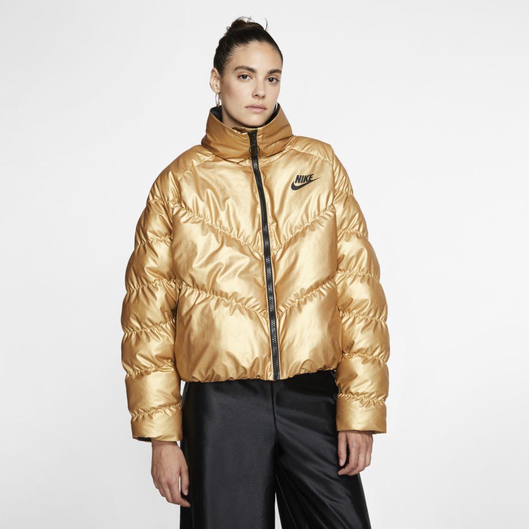 nike gold jacket