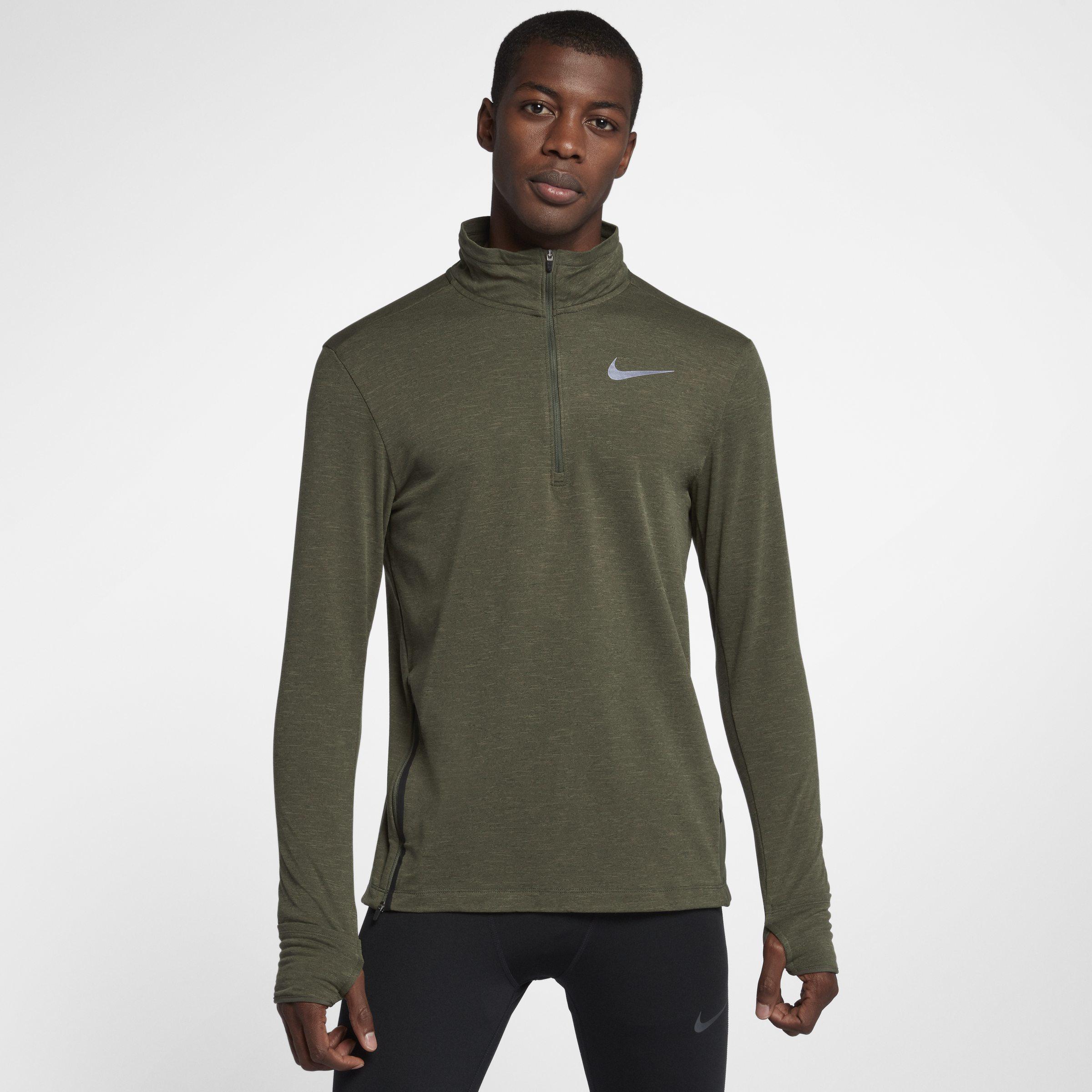 nike green half zip