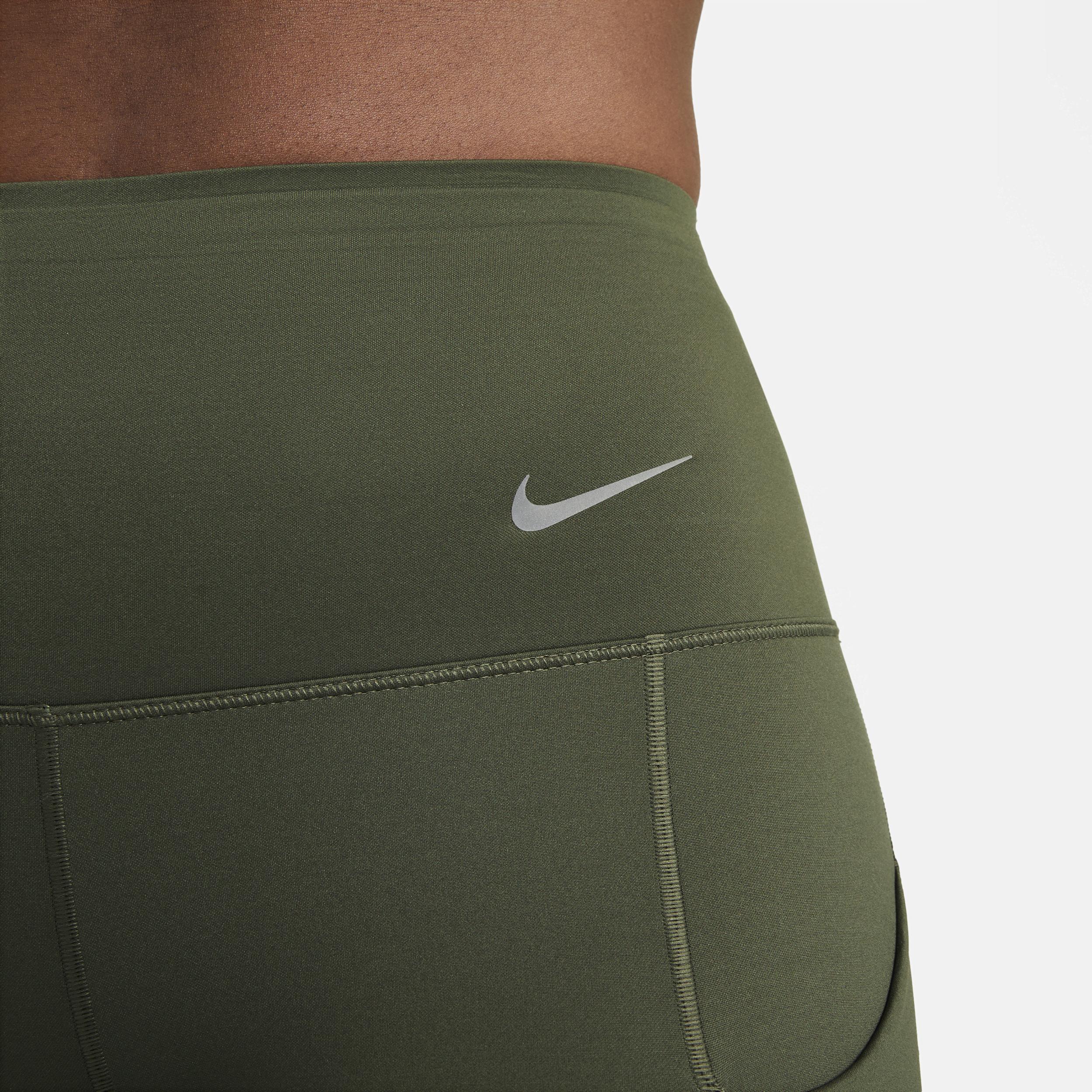Nike Go Firm-support High-waisted Full-length Leggings With Pockets In Green,  | Lyst