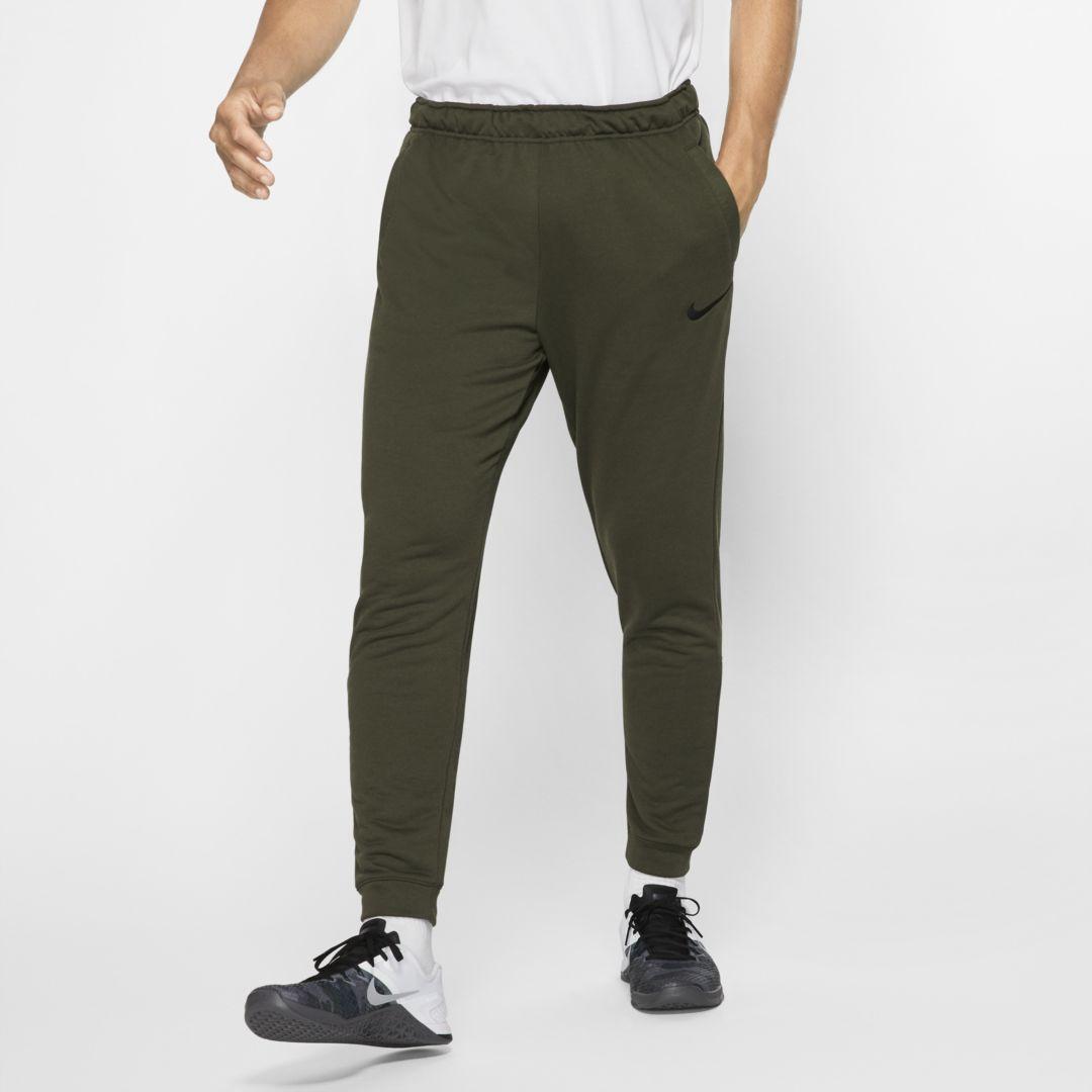 Nike Dri-fit Tapered Fleece Training Pants in Green for Men - Lyst