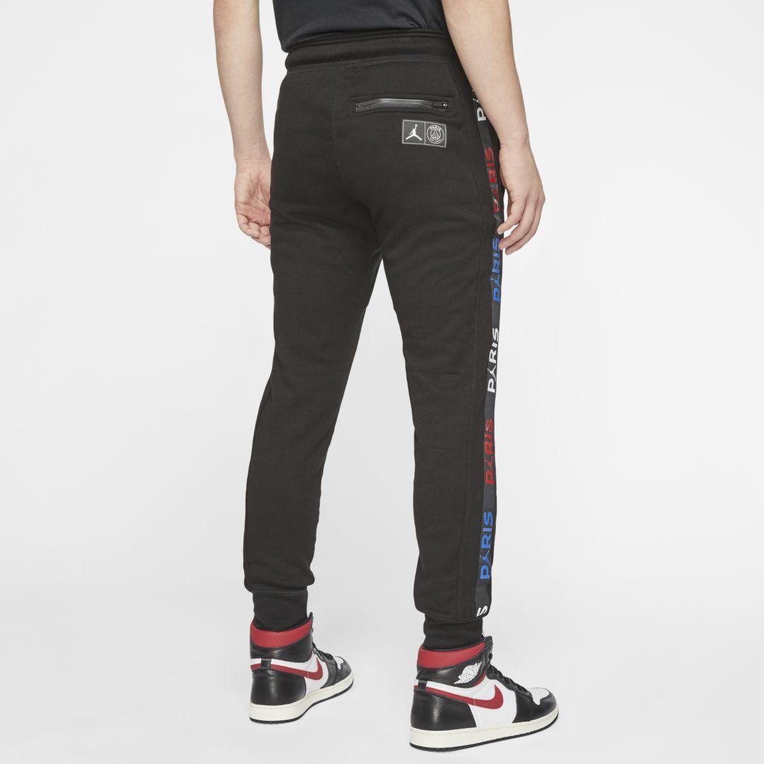 binary Scissors Yeah Nike Jordan Paris Saint-germain Fleece Pants in Black for Men | Lyst