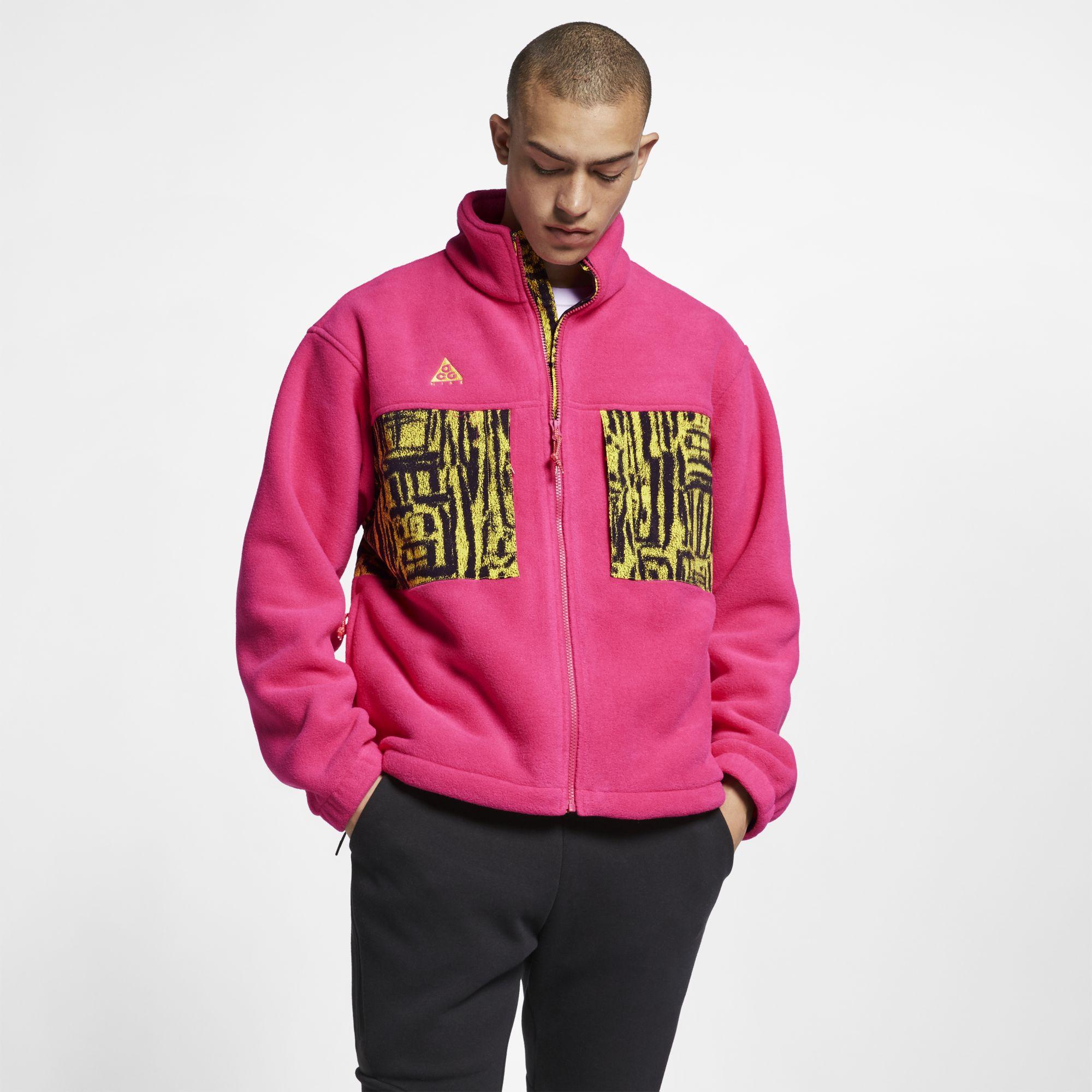 Nike Acg Fleece Jacket in Pink for Men 
