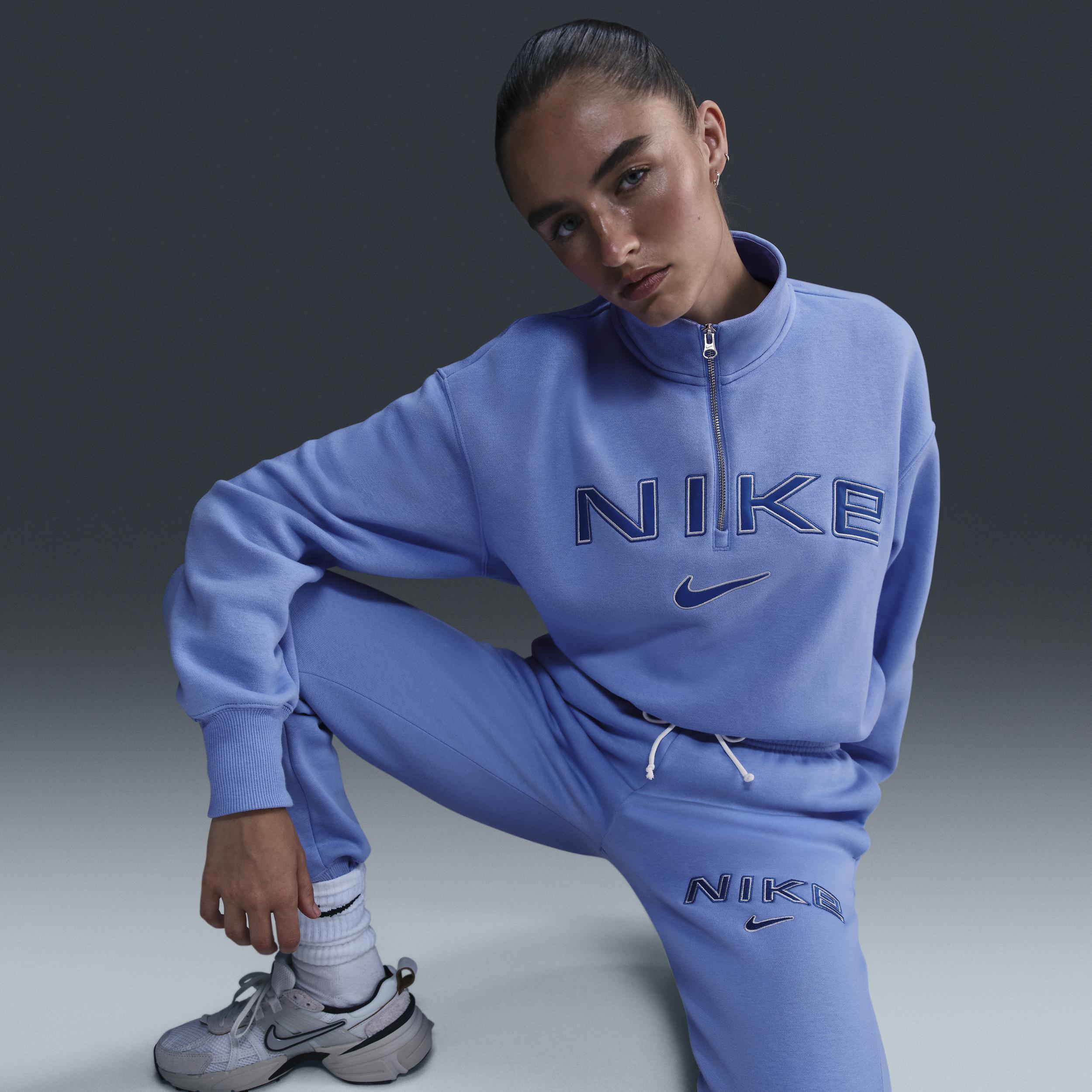 Nike Sportswear Phoenix Fleece Oversized 1/4-Zip Logo Top in Nike Sportswear Phoenix Fleece Oversized 1/4-Zip Logo Top in