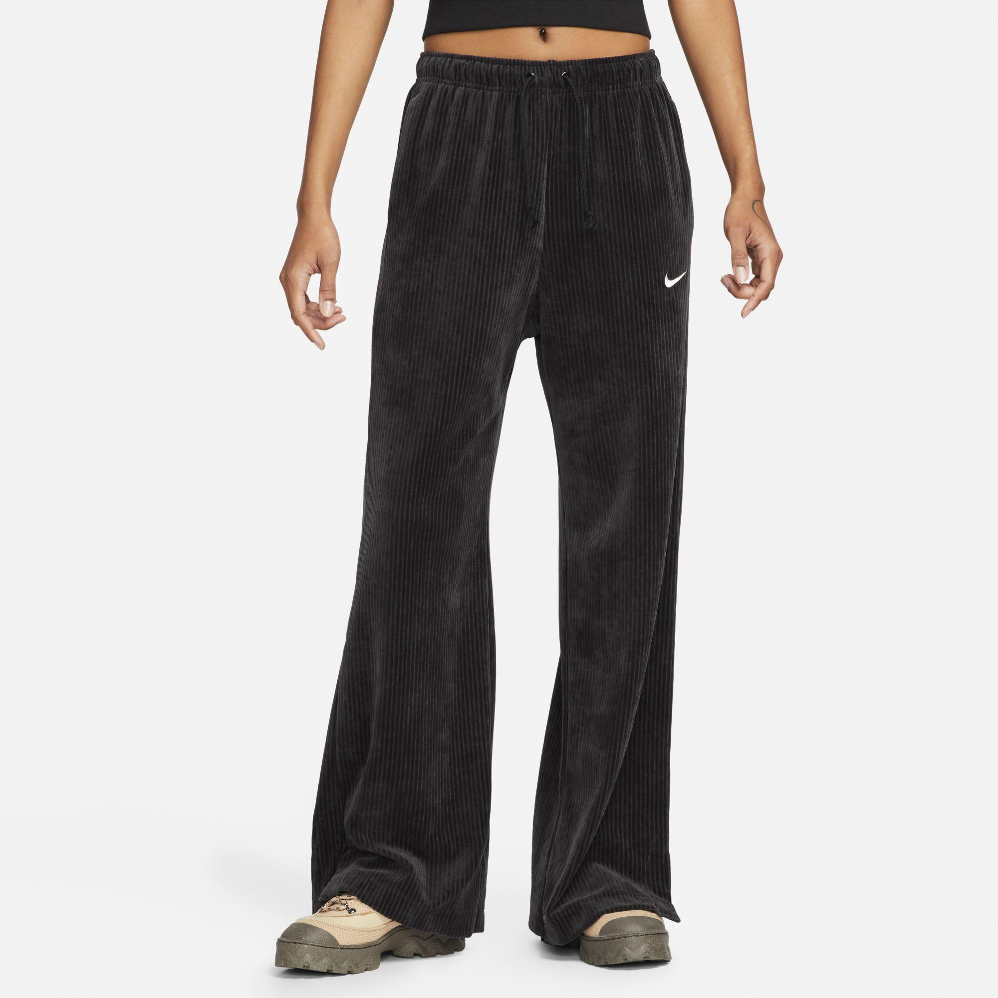 Nike Sportswear Velour Wide-leg Pants in Black