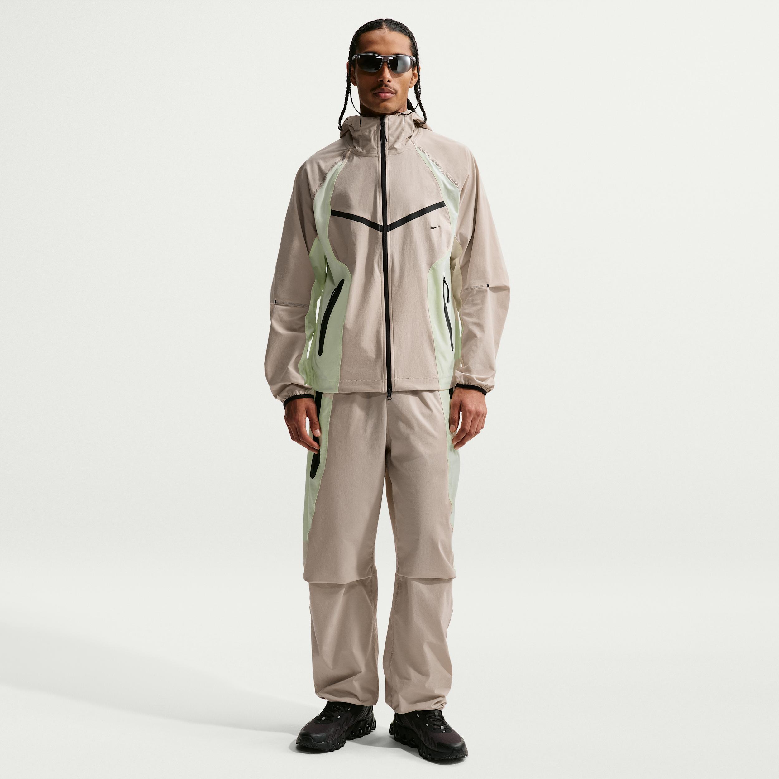 Nike Tech Dri-Fit Woven Full-Zip Color-Block Windrunner Jacket in