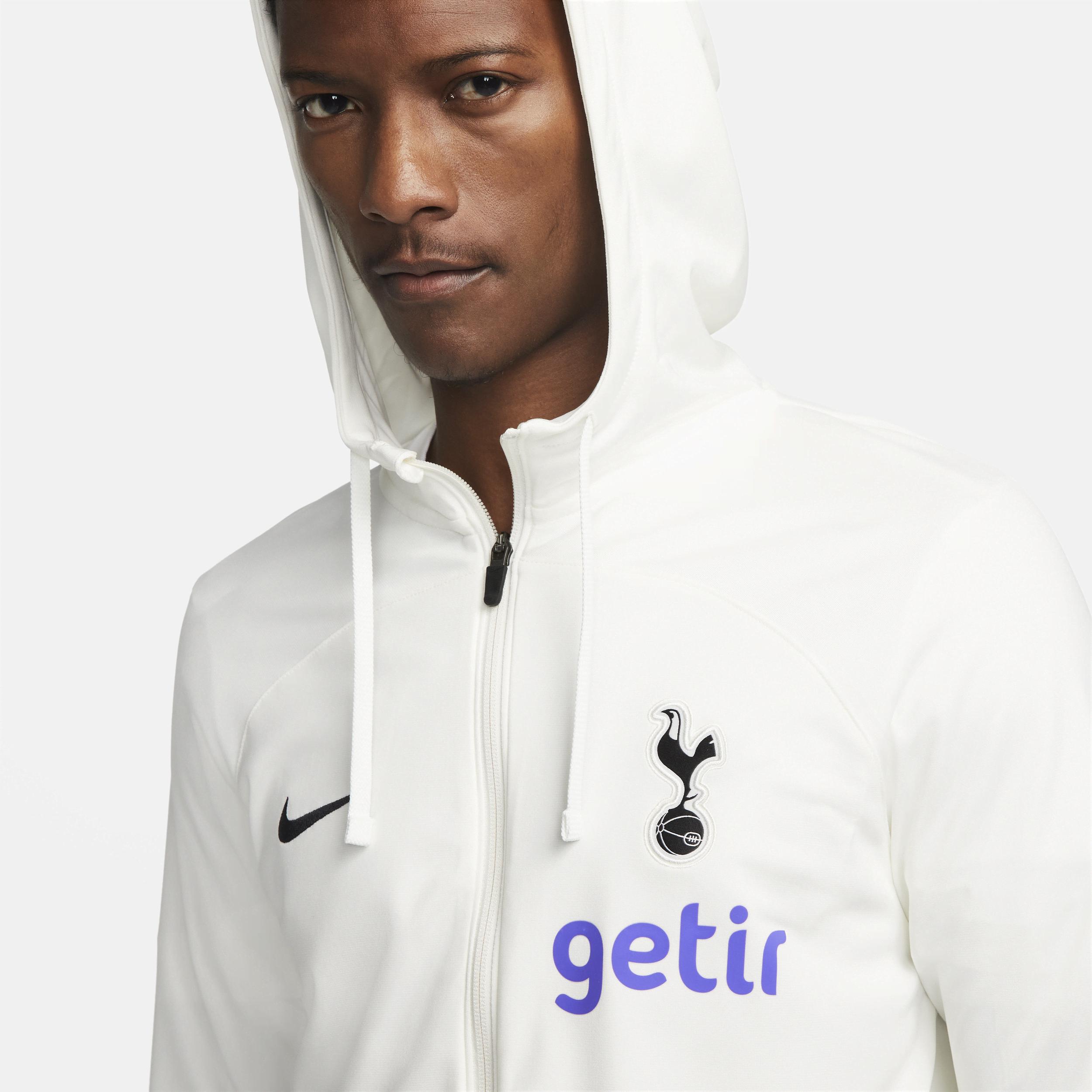 Nike Tottenham Hotspur Strike Dri-fit Hooded Football Tracksuit Jacket 1 in  White for Men | Lyst