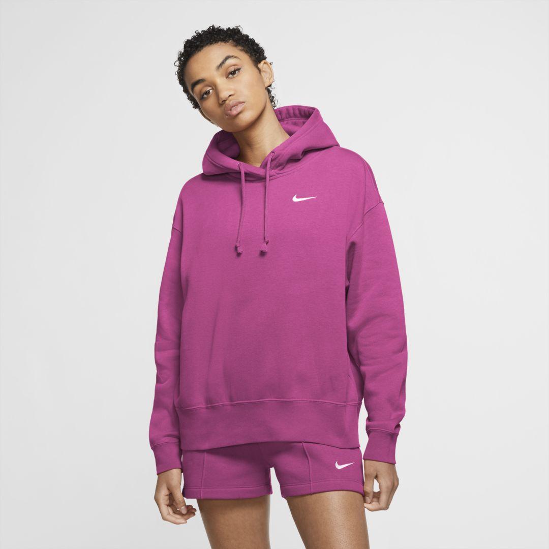 Nike Sportswear Fleece Hoodie in Purple | Lyst