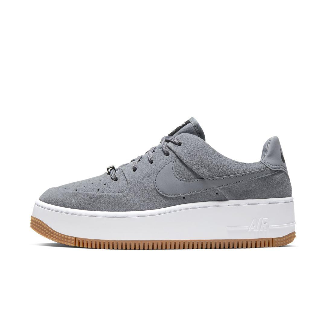 Nike Leather Air Force 1 Sage Low Shoe in Grey (Gray) - Lyst