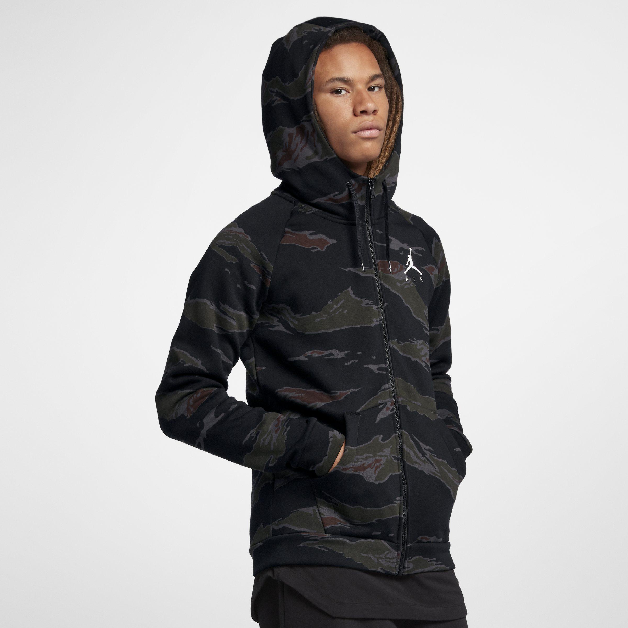 Nike Jordan Sportswear Jumpman Camo Fleece Full-zip Hoodie in Black for Men  | Lyst UK