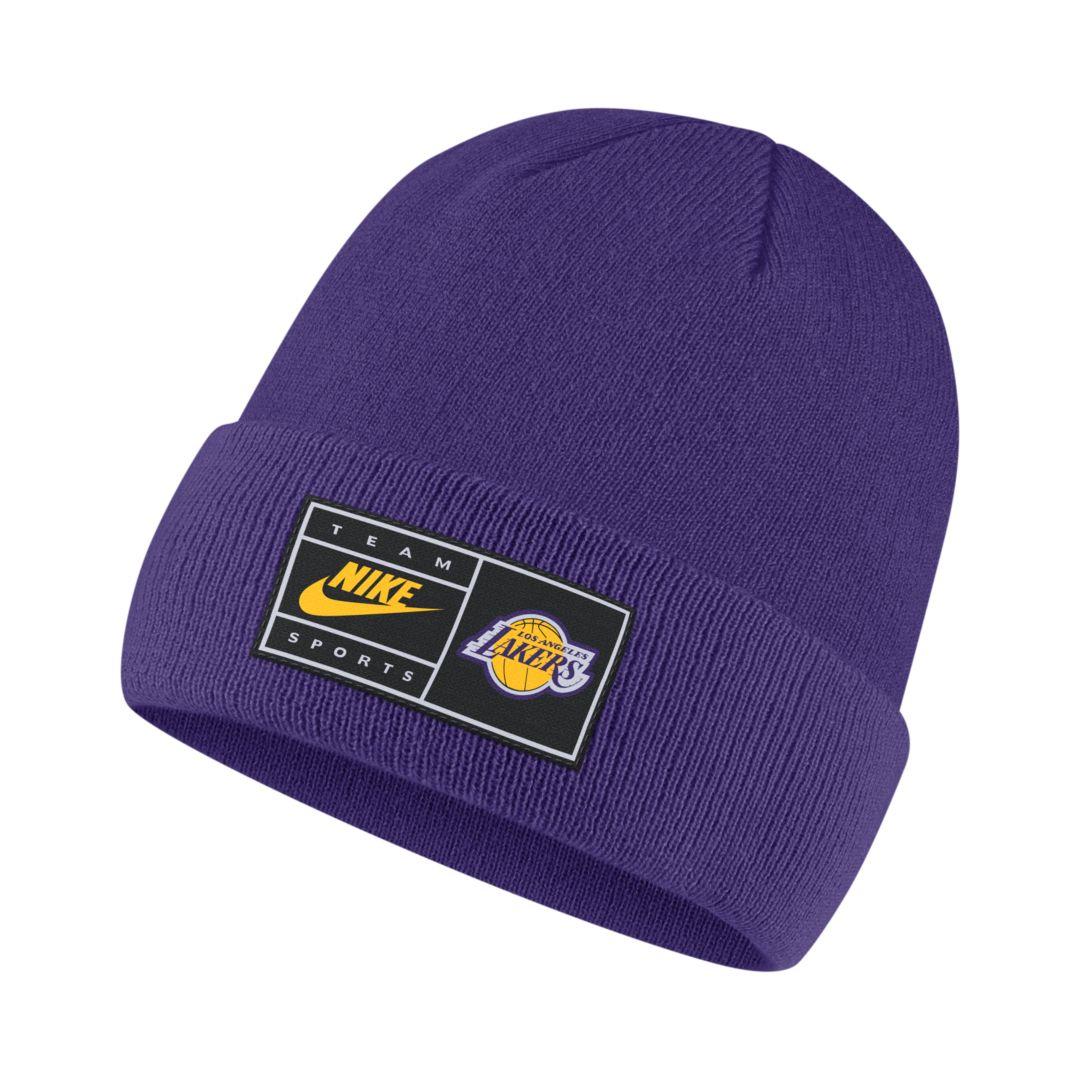 nike lakers beanie