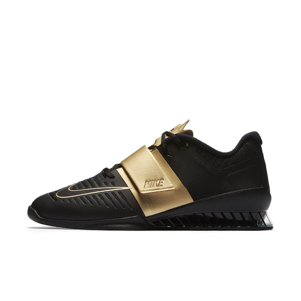 Nike Romaleos 3 X Men's Weightlifting Shoe in Black/Metallic Gold/Black ( Black) for Men | Lyst