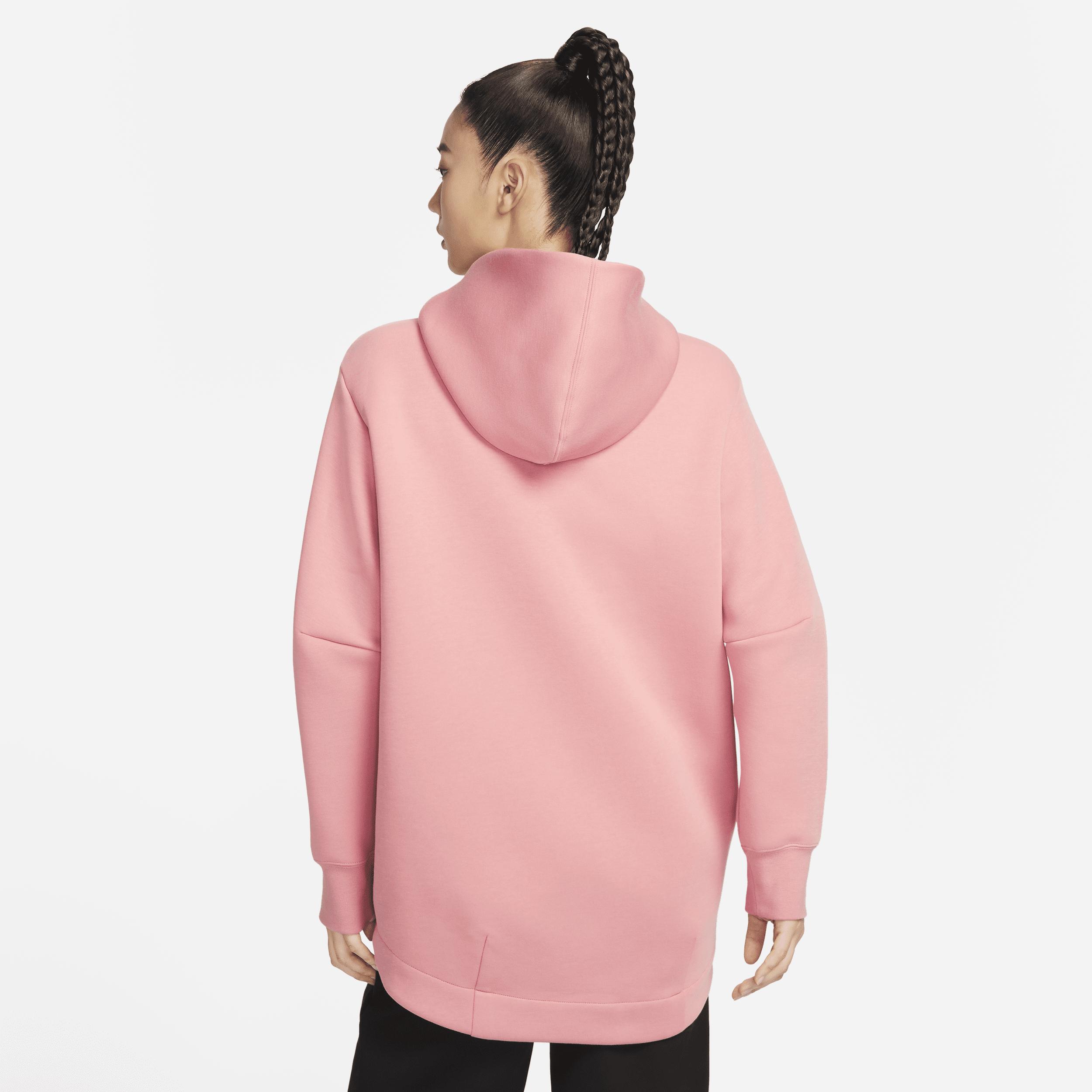 Nike Sportswear Tech Fleece Oversized Full-zip Hoodie Cape in Pink | Lyst