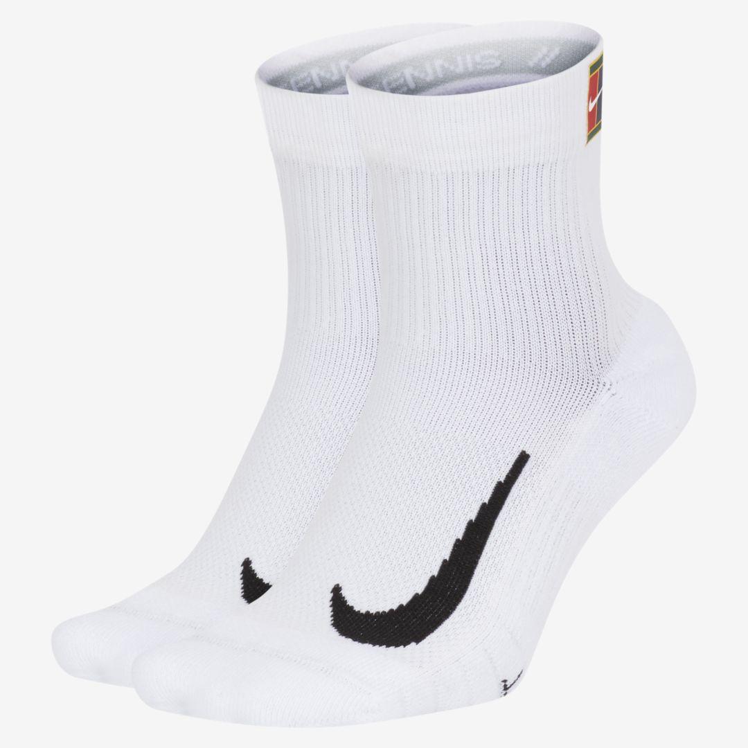 Nike Court Multiplier Max Tennis Ankle Socks (2 Pairs) (white) for Men ...