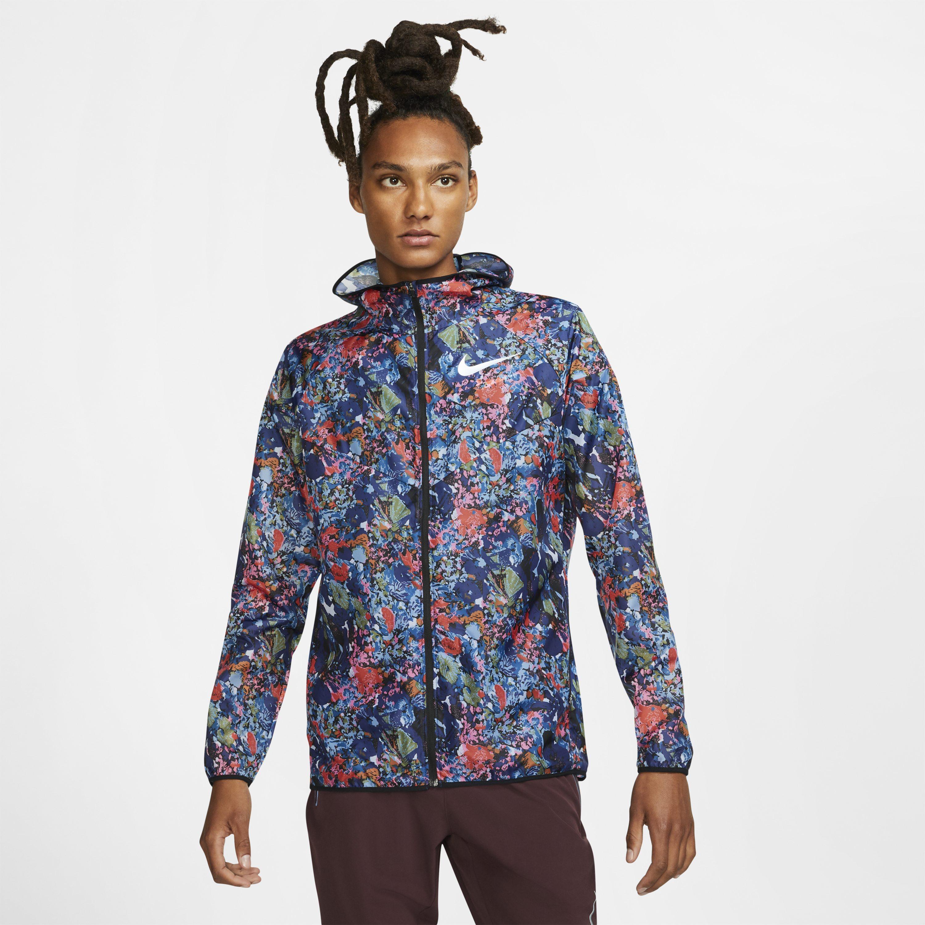Nike Windrunner Printed Running Jacket in Blue for Men | Lyst UK