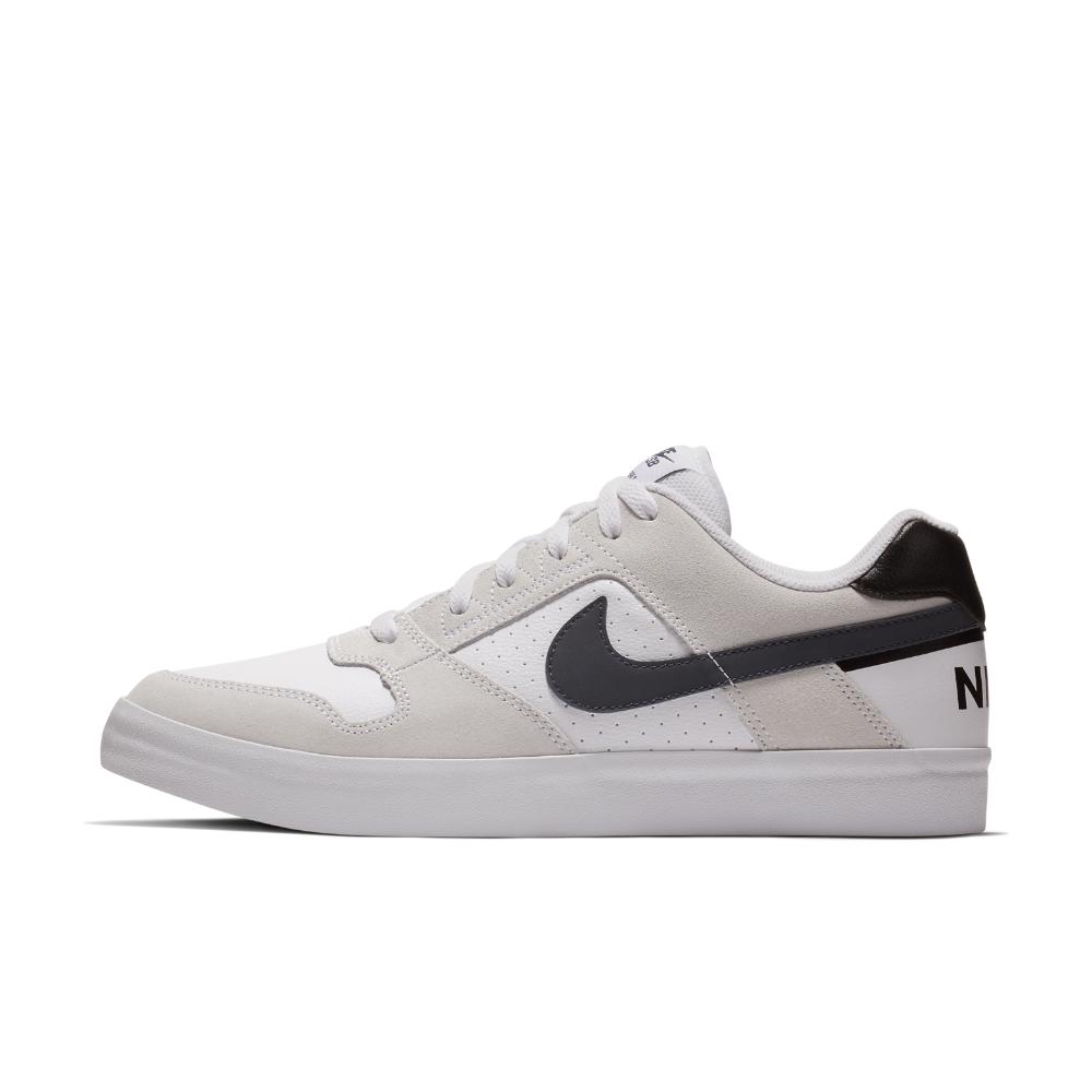 nike sb delta force white & navy skate shoes