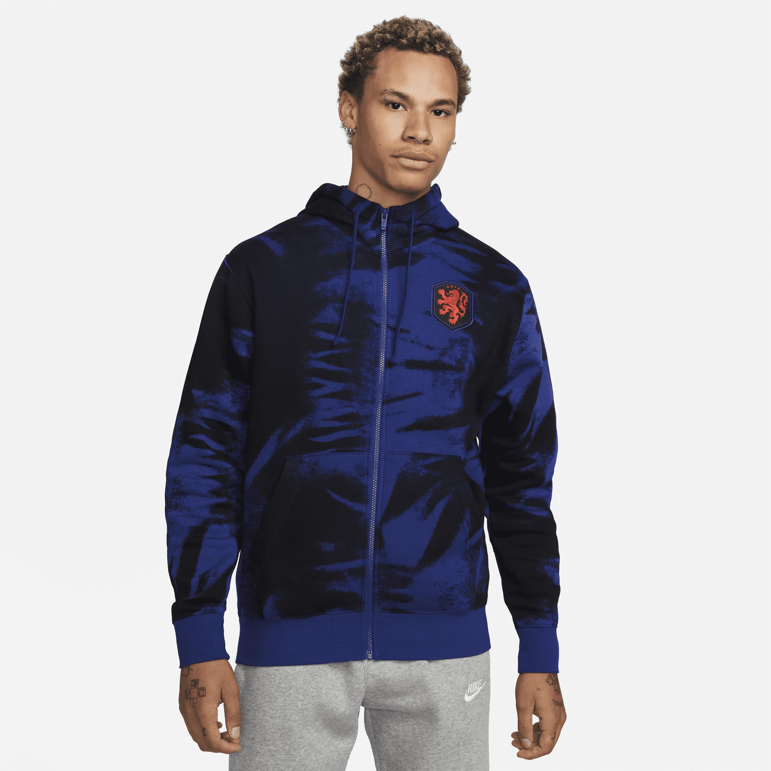 Nike Netherlands Club Fleece Full-zip Hoodie in Blue for Men | Lyst