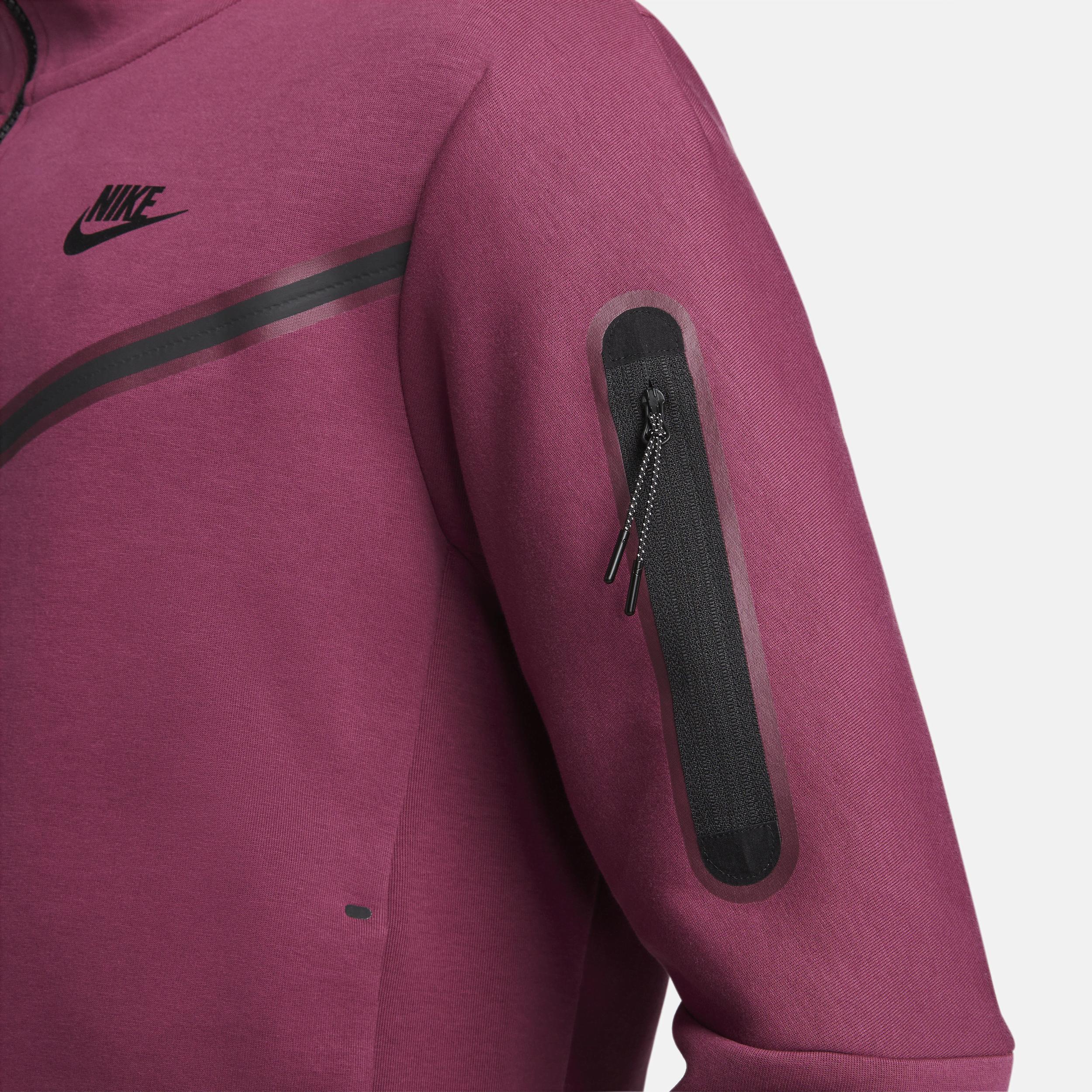 Nike tech fleece full zip hoodie dark 2025 beetroot