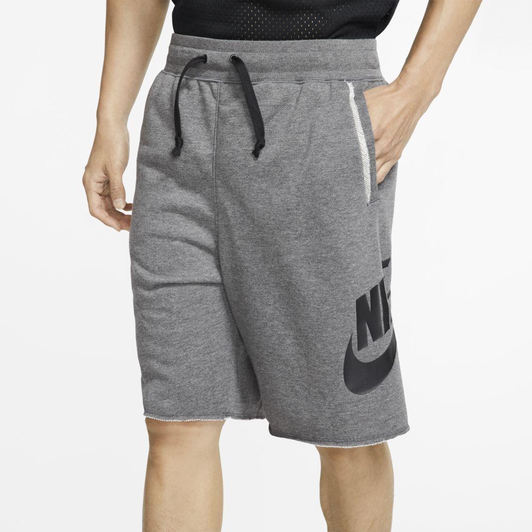 Nike Cotton Alumni Shorts in Charcoal 