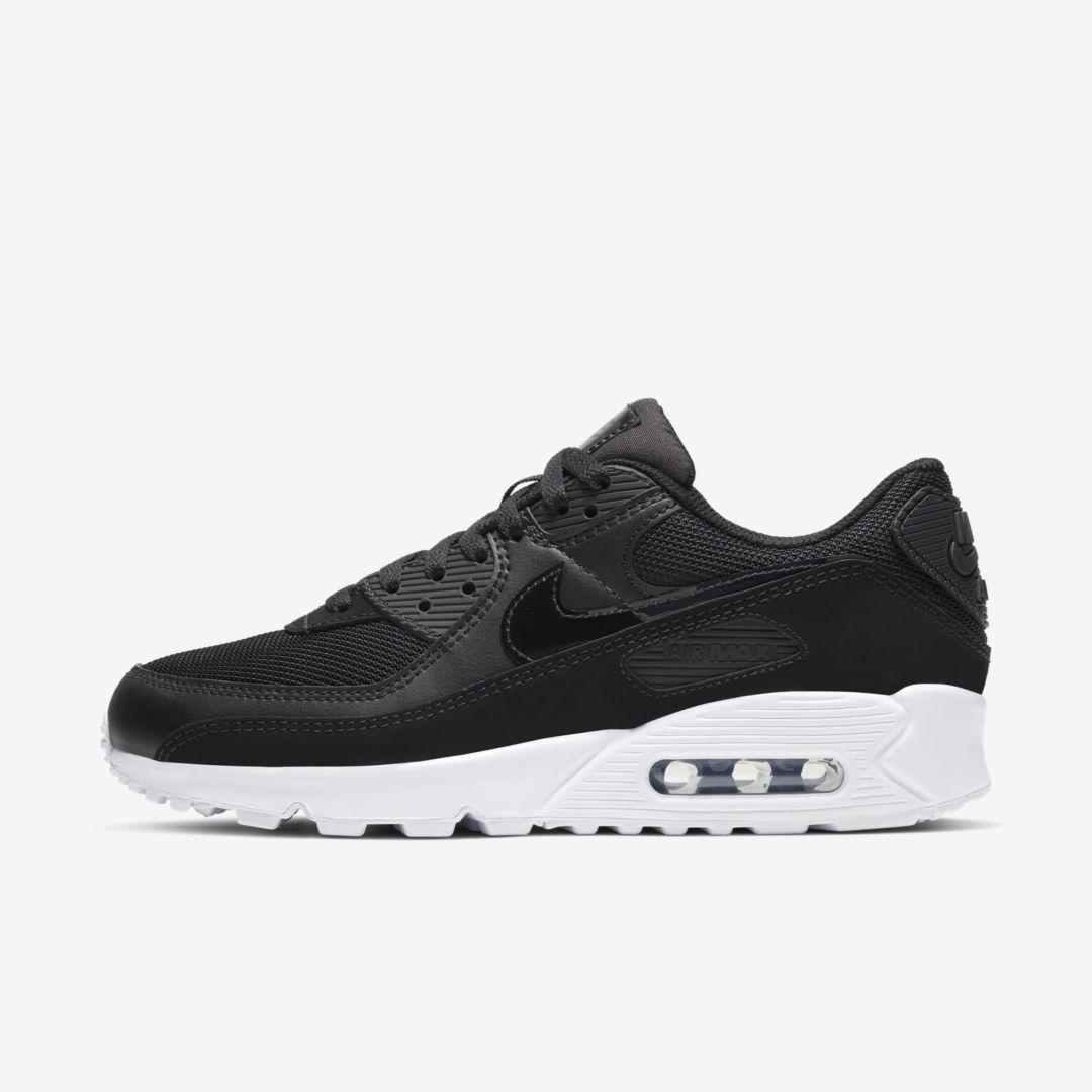 nike air max 90 black and white leather