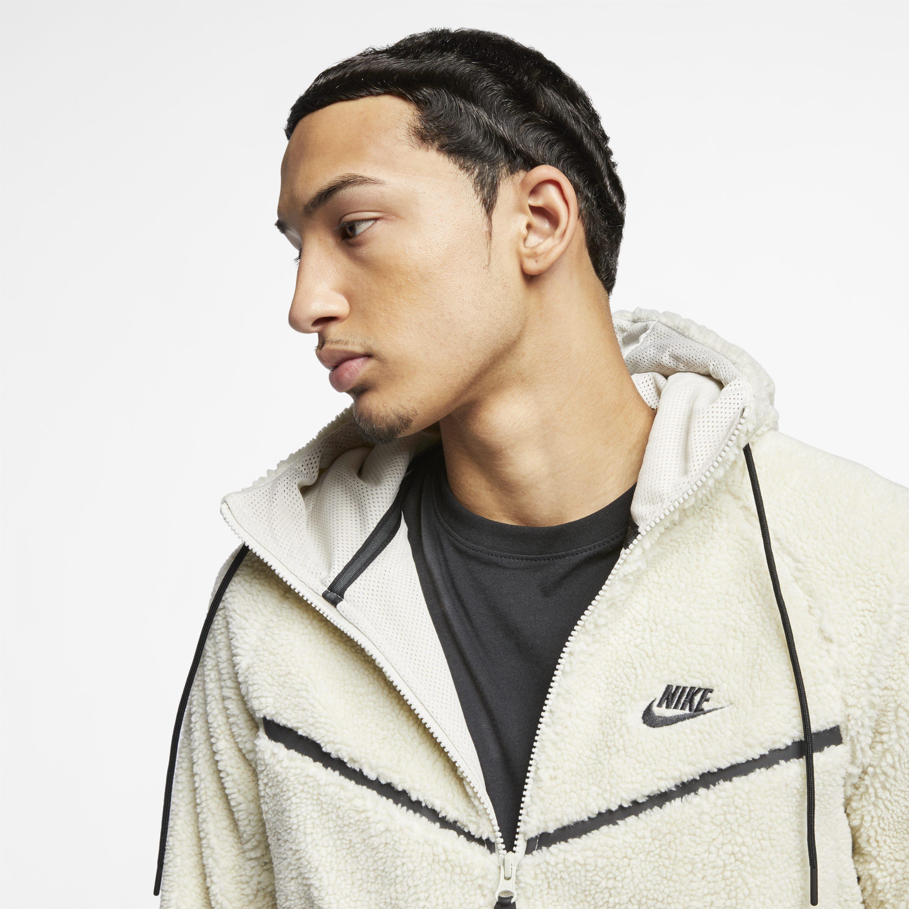 Nike Sportswear Windrunner Tech Fleece Sherpa Hoodie in Cream (Natural ...