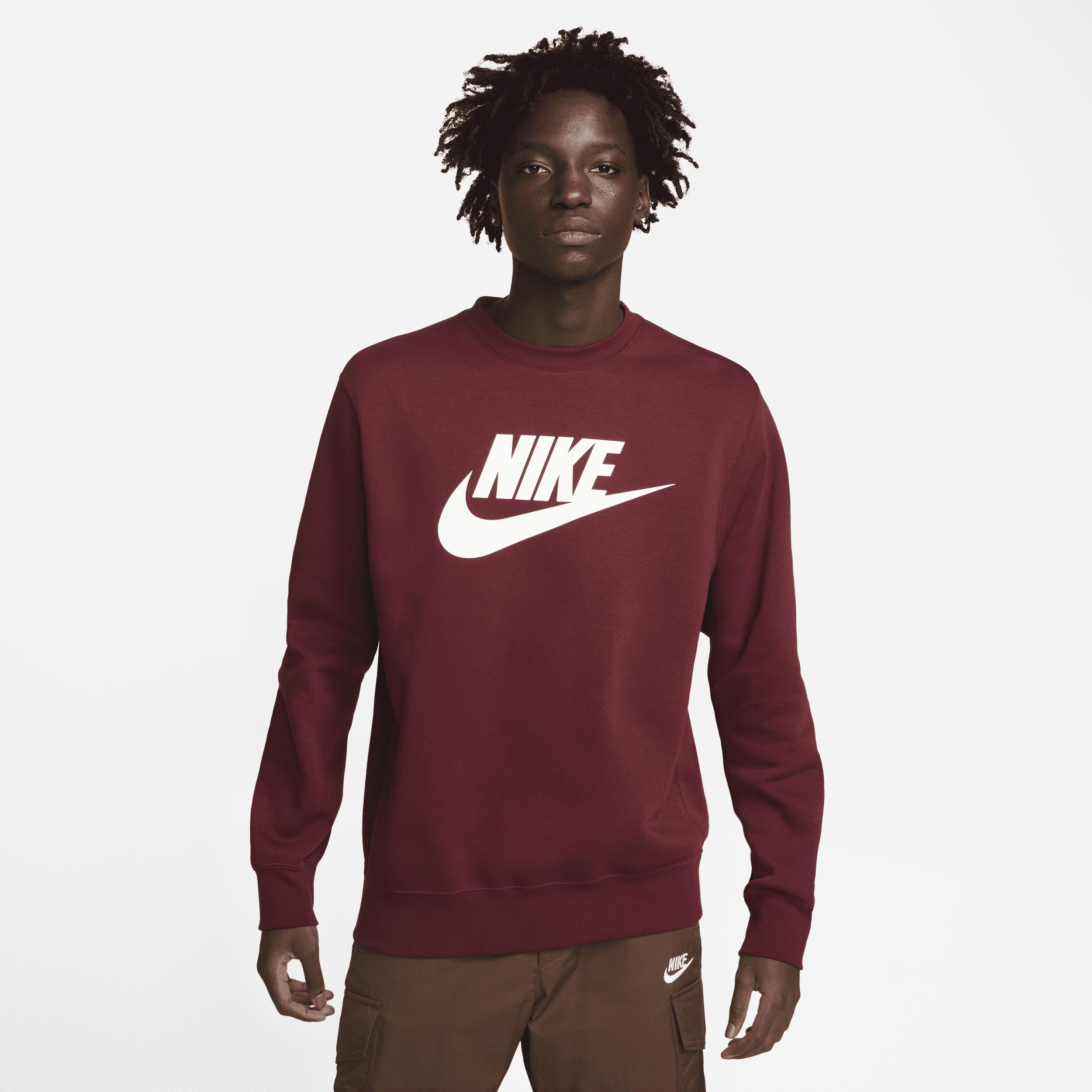 Nike Sportswear Club Fleece Graphic Crew In Red, for Men | Lyst