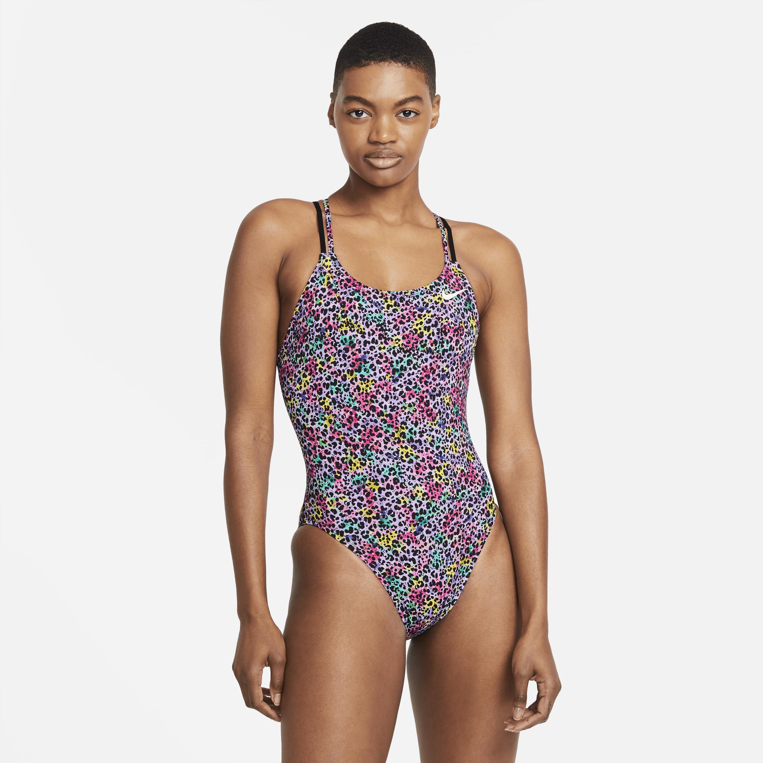 Nike Hydrastrong Spiderback 1piece Swimsuit In Purple, in Brown Lyst