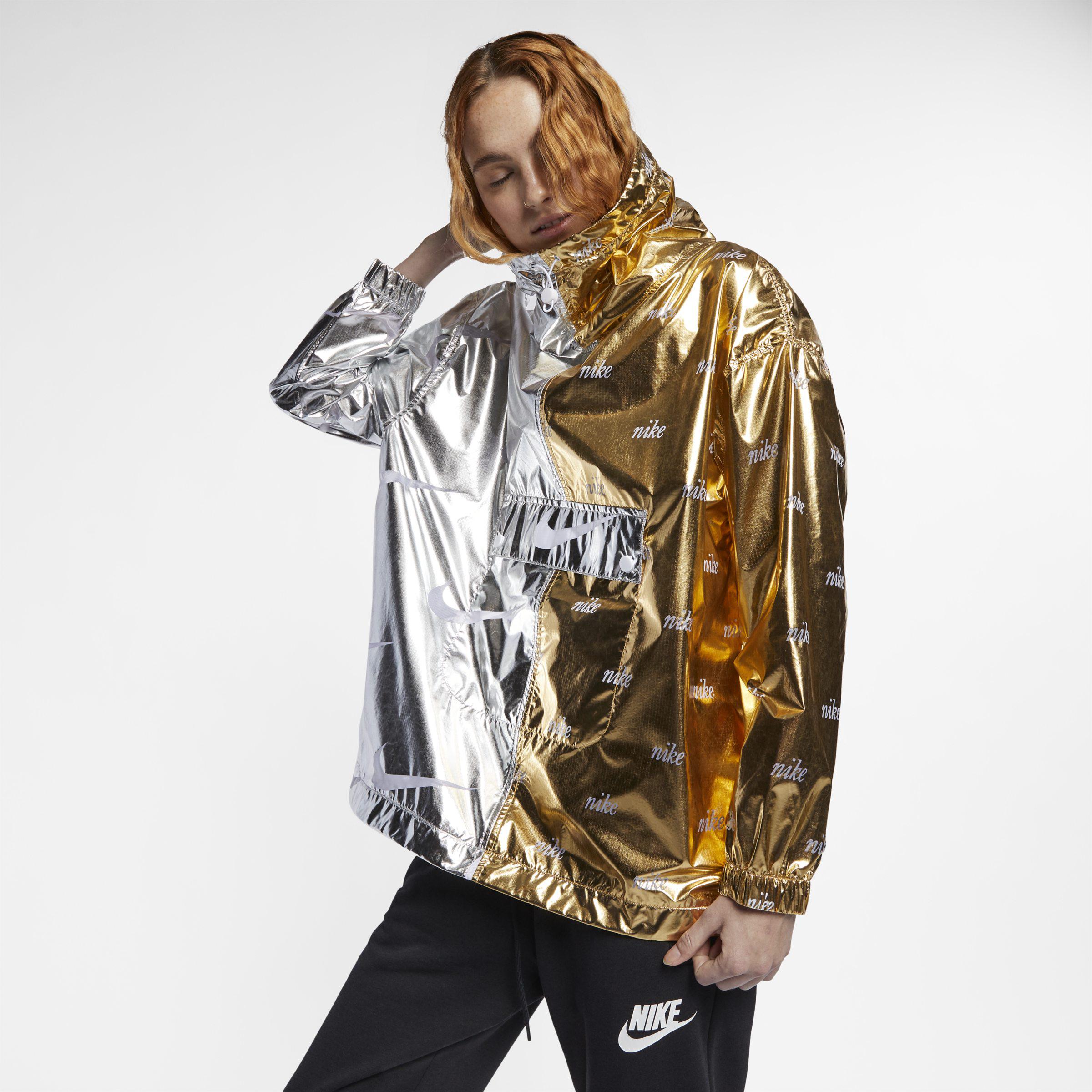 metallic jacket nike