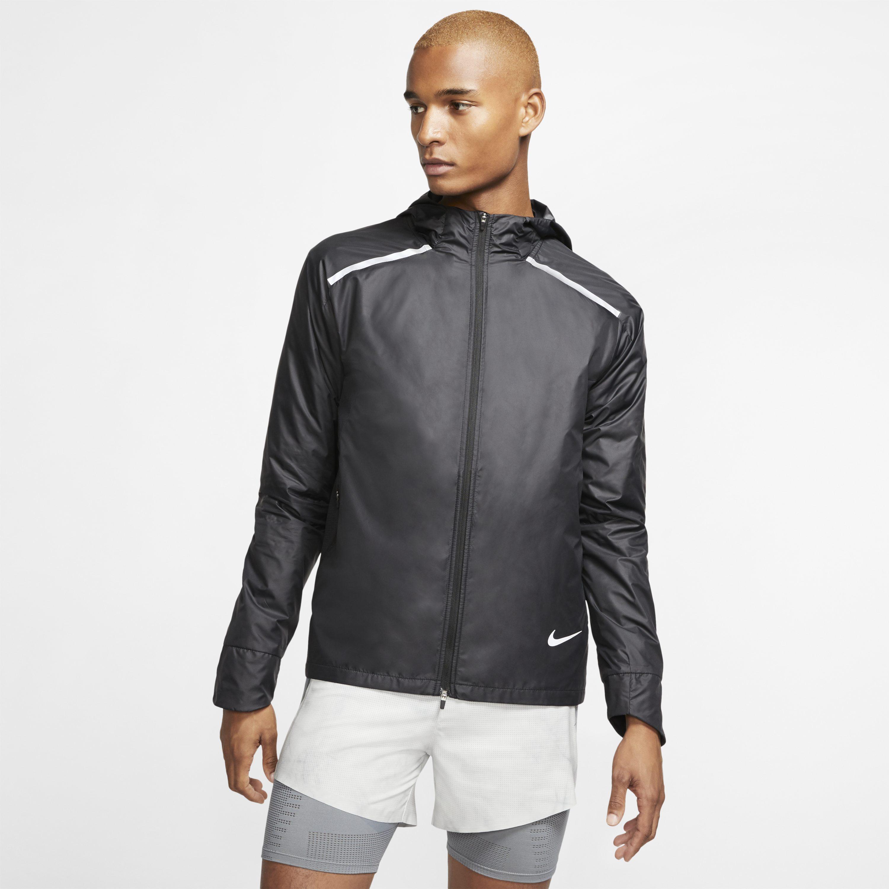 nike men's repel hooded running jacket