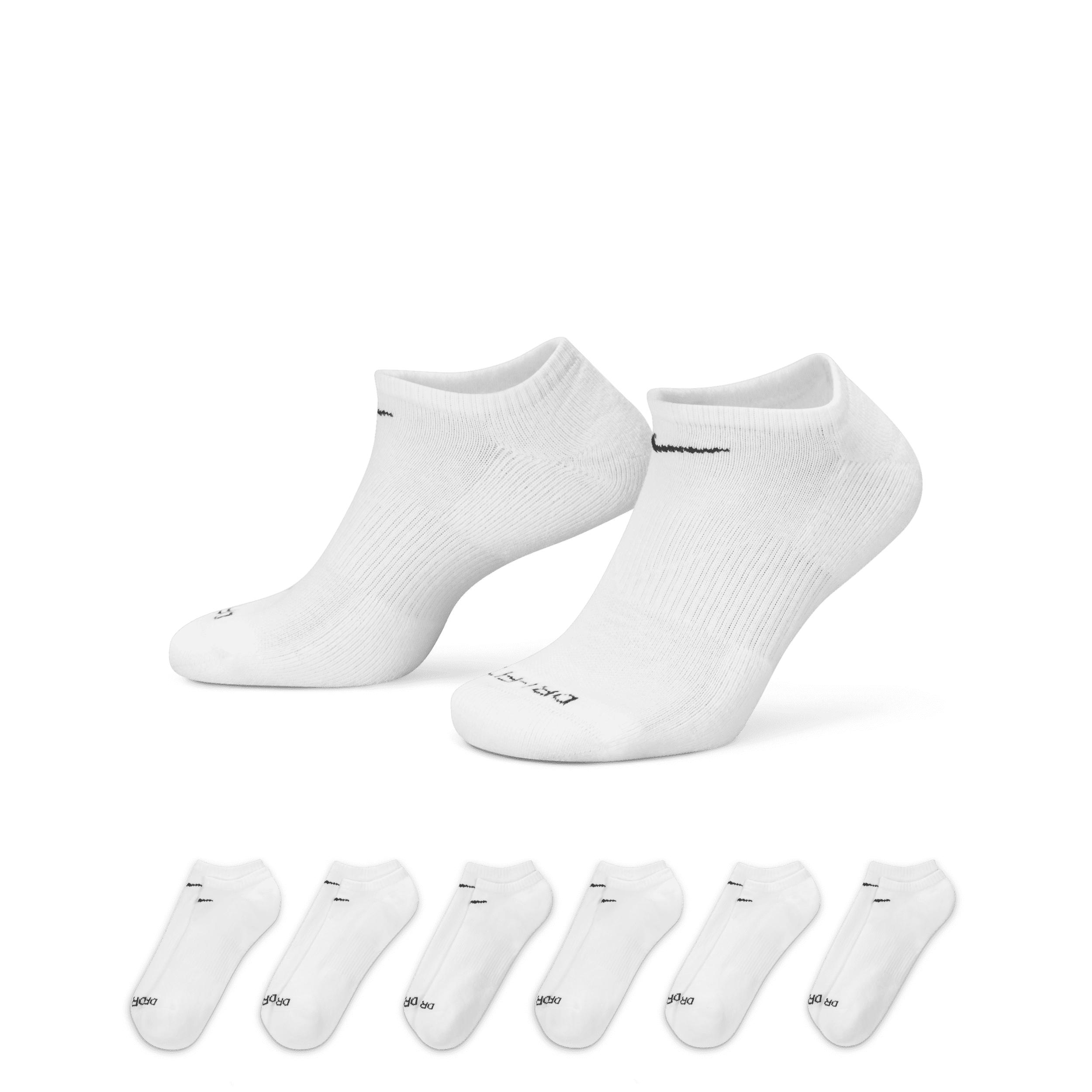 Nike Everyday Plus Cushioned Training Noshow Socks (6 Pairs) in White