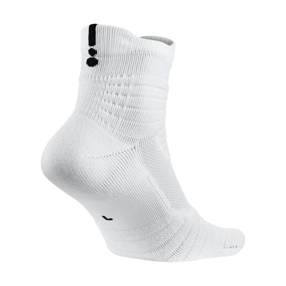 Nike Synthetic Elite Versatility Mid Basketball Socks in White/White/Black  (White) for Men | Lyst