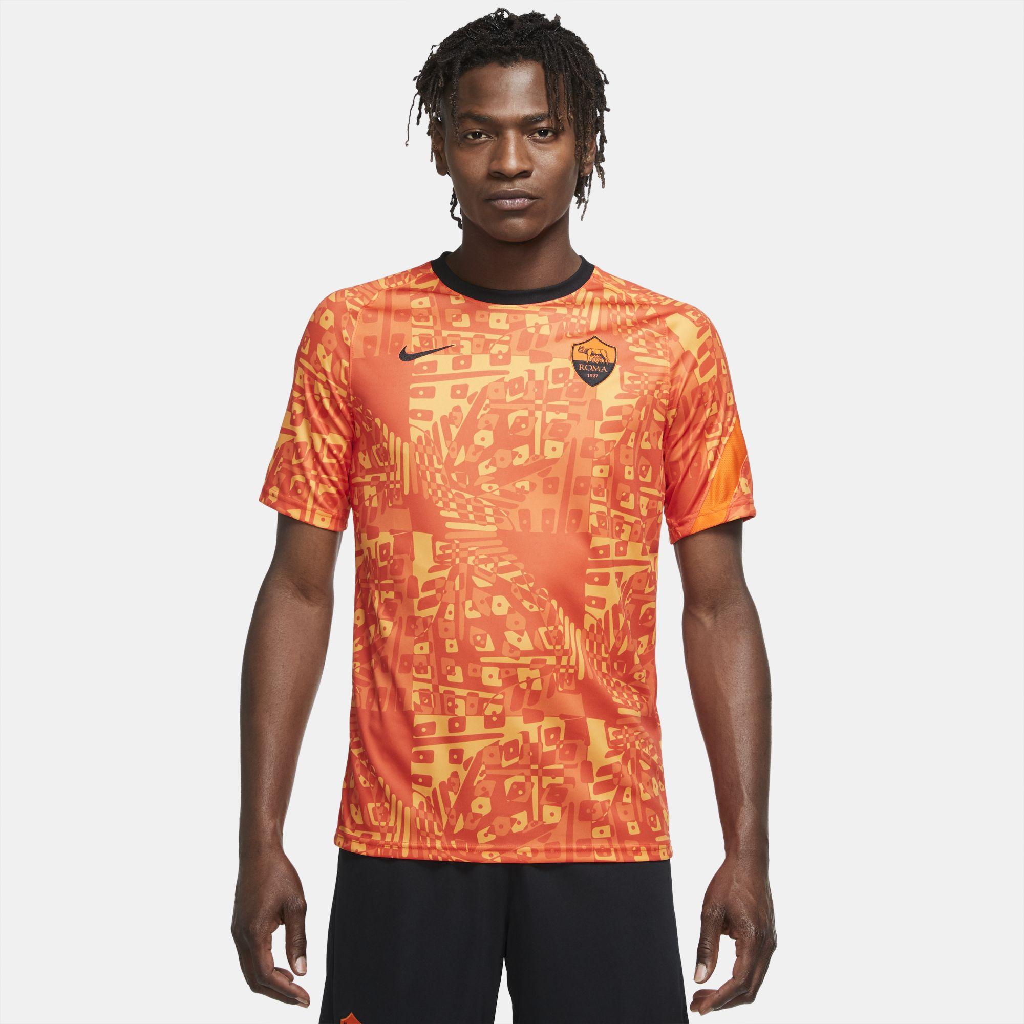 Maglia da calcio pre-partita a manica corta a.s. roma da Uomo di Nike in  Arancione | Lyst