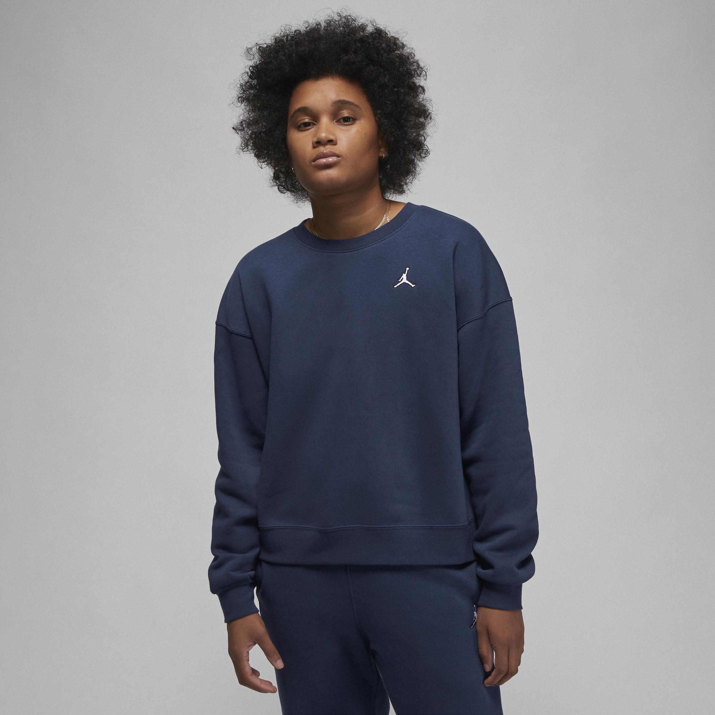 Nike Jordan Brooklyn Fleece Crew-neck Sweatshirt Blue | Lyst