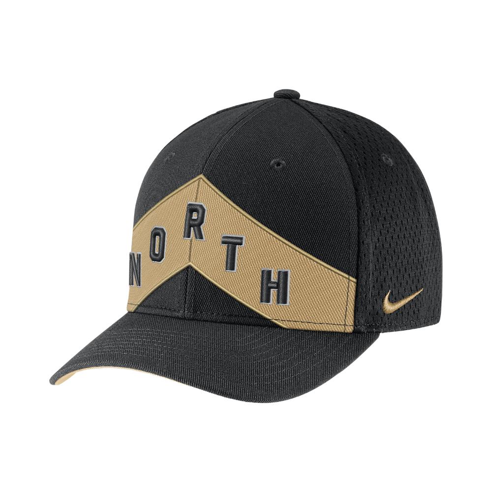 black and gold raptors hat