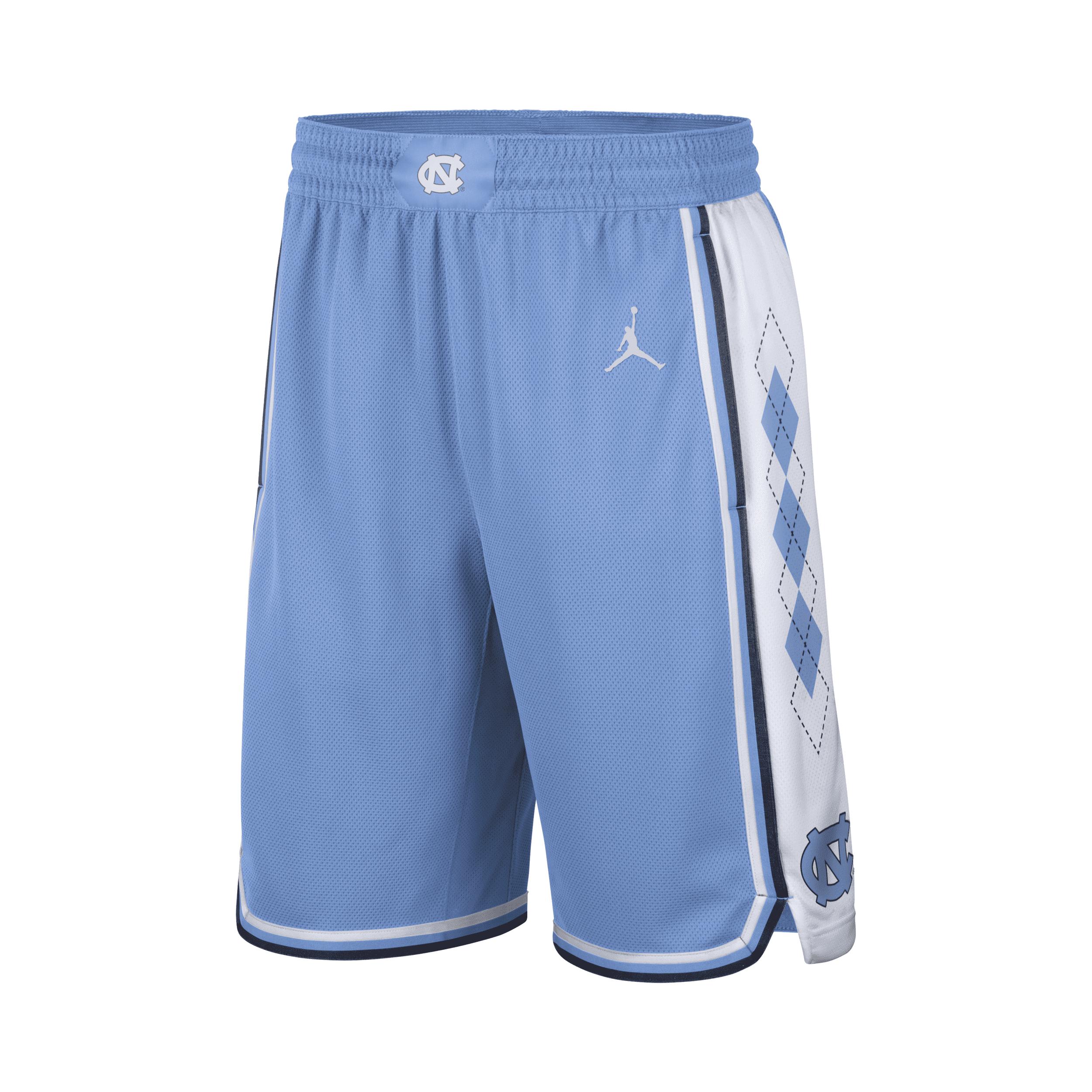 Jordan, Shorts, Jordan Brand Unc Carolina Blue Black Drawstring  Basketball Shorts Size Large