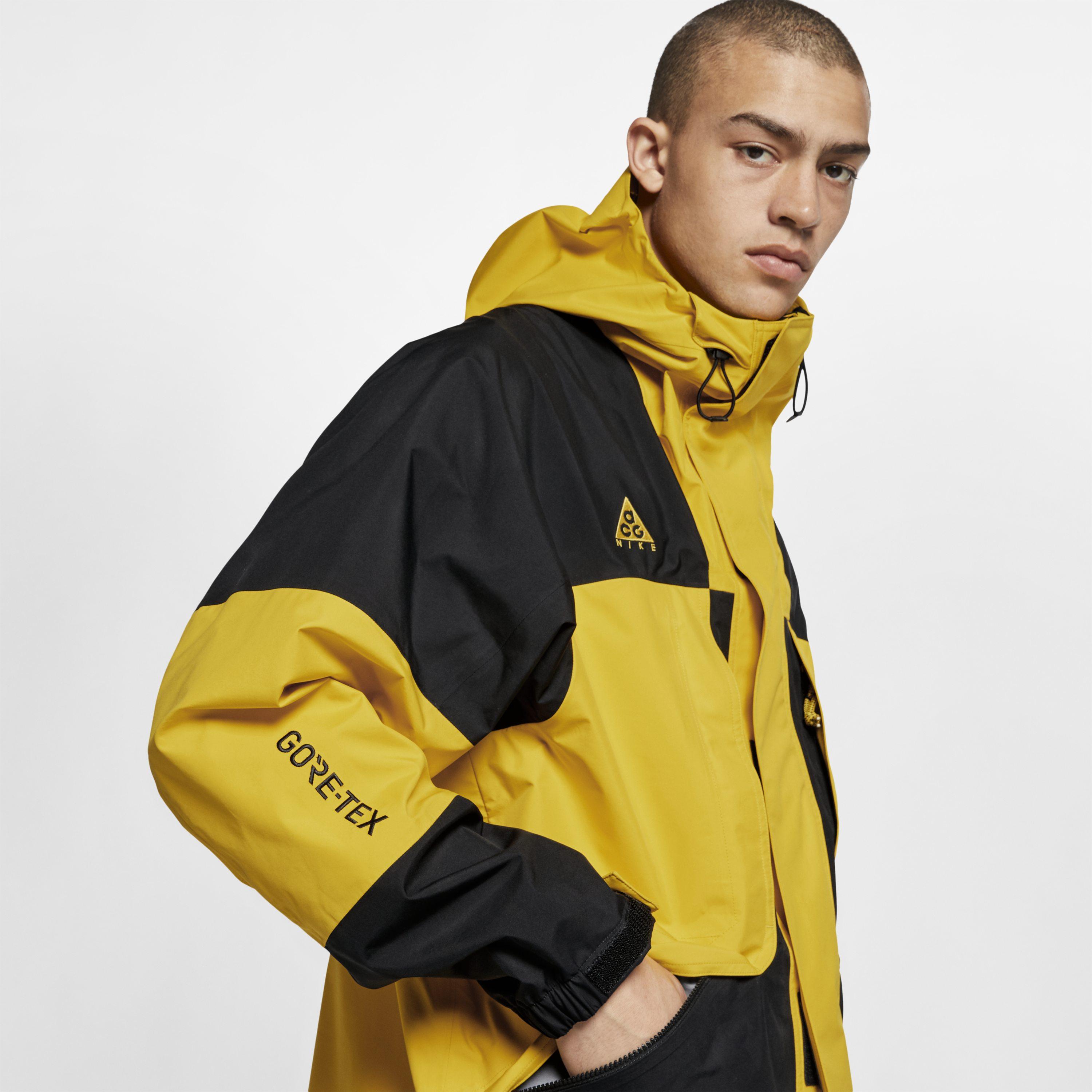 Nike Acg Gore Tex Jacket In Yellow Lyst