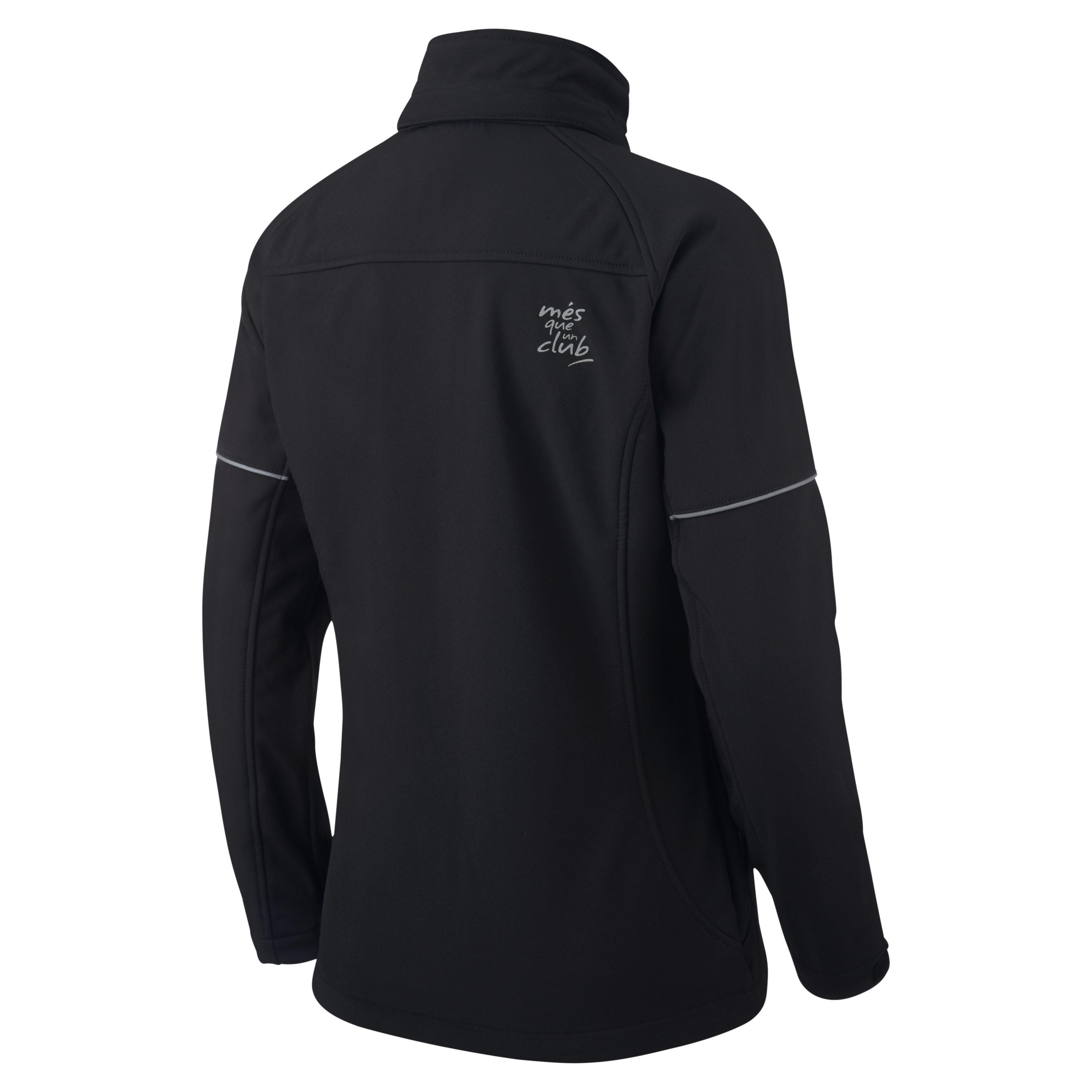 Nike Fc Barcelona Softshell Jacket in Black | Lyst UK