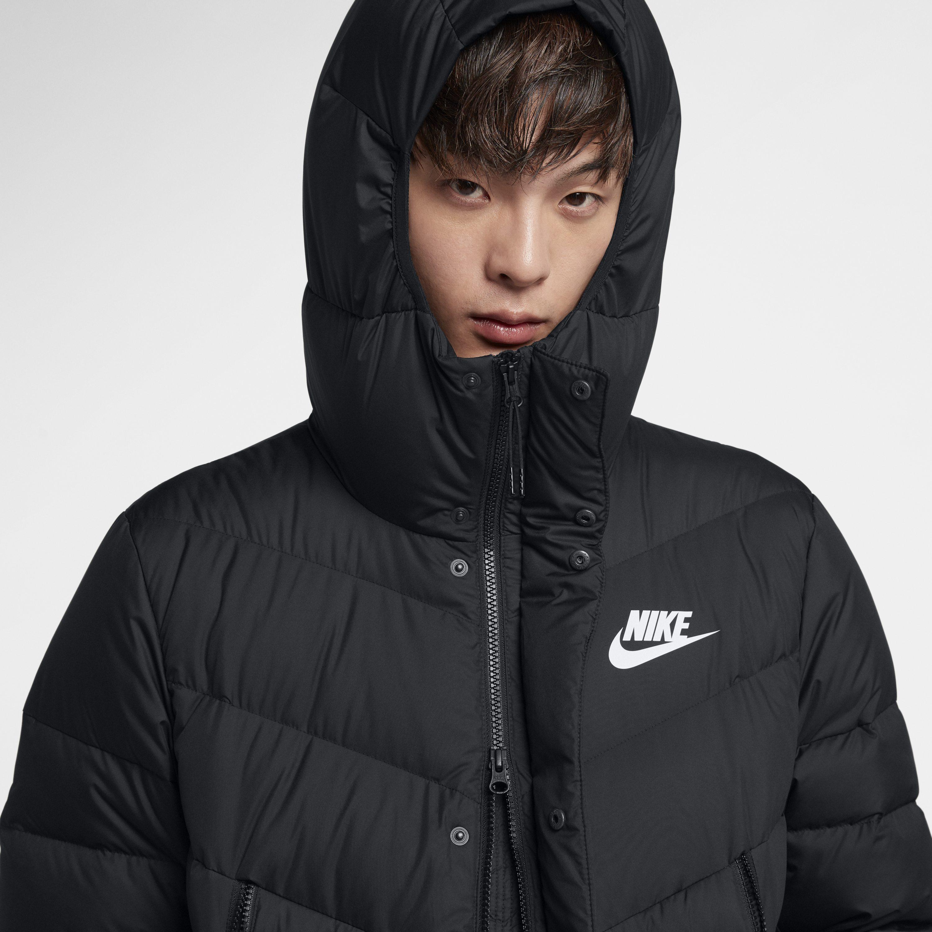 sportswear windrunner down fill men's hooded jacket