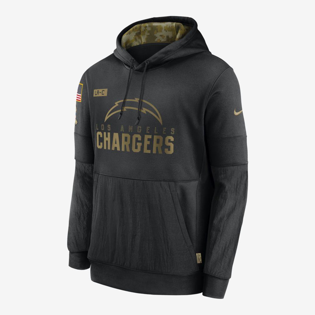 Nike Fleece Therma Salute To Service (nfl Chargers) Hoodie (black ...