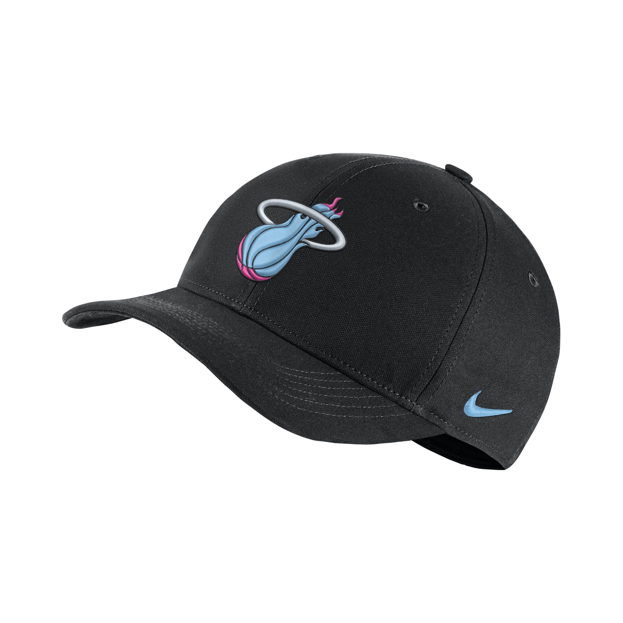 Nike Miami Heat City Edition Aerobill Classic99 Nba Hat in Black | Lyst UK