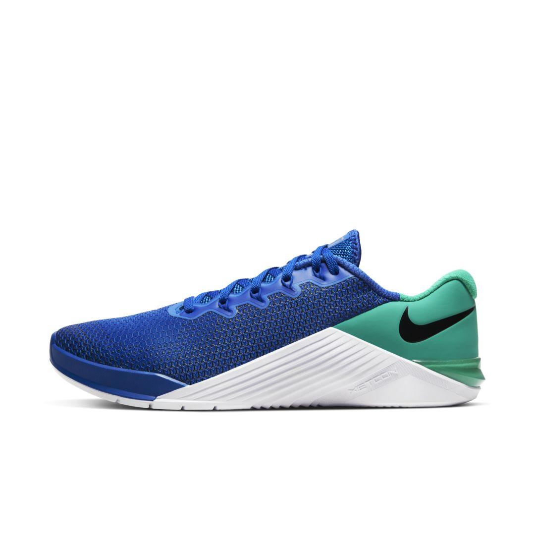 nike metcon blue and green