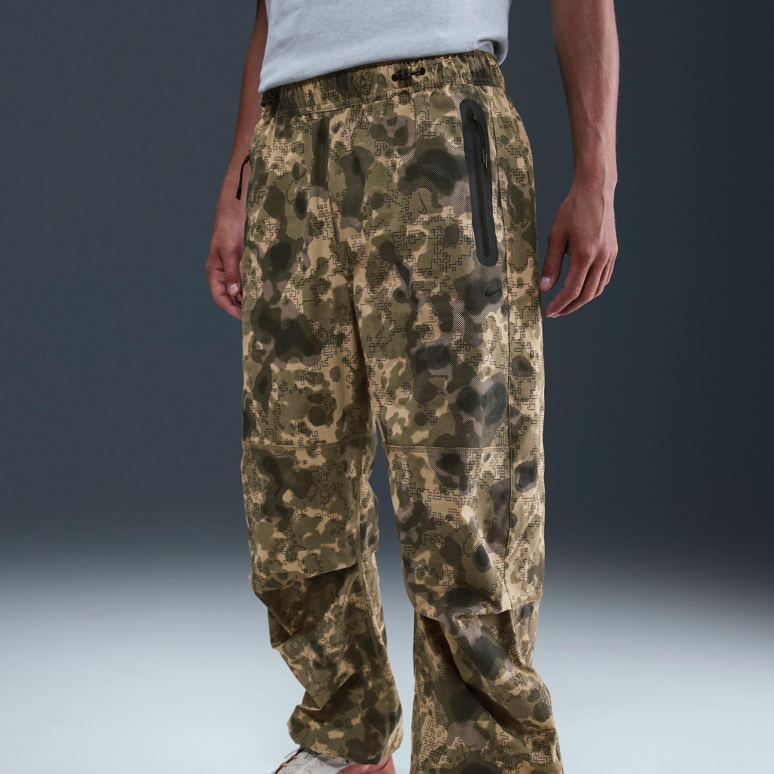 Nike Tech Dri-Fit Woven Camo Loose-Fit Pants in Blue for Men | Lyst