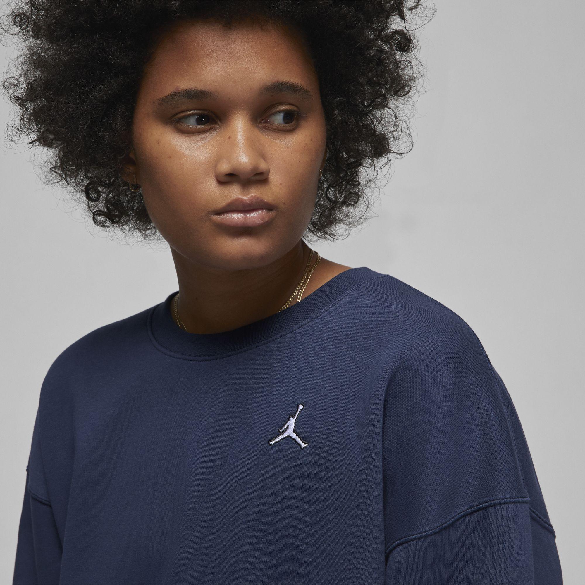 Nike Jordan Brooklyn Fleece Crew-neck Sweatshirt in Blue | Lyst