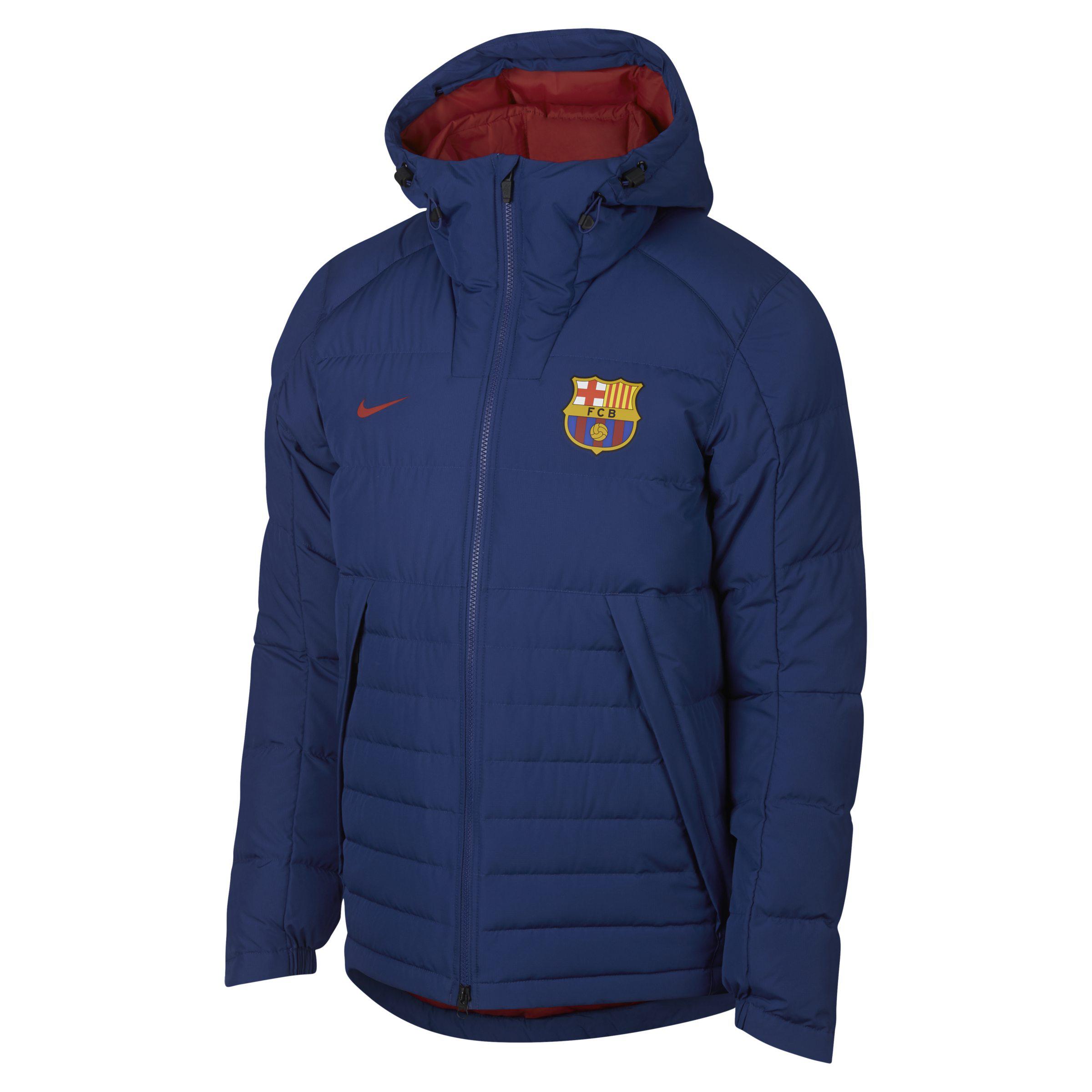 Nike Fc Barcelona 2018-2019 Sportswear Quilted Jacket in Blue for Men |  Lyst UK