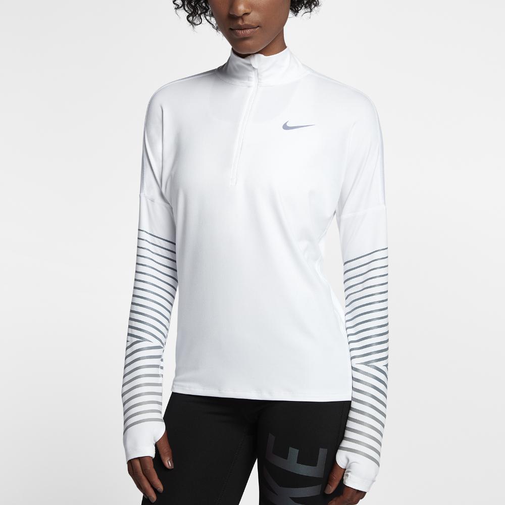 white long sleeve running top womens