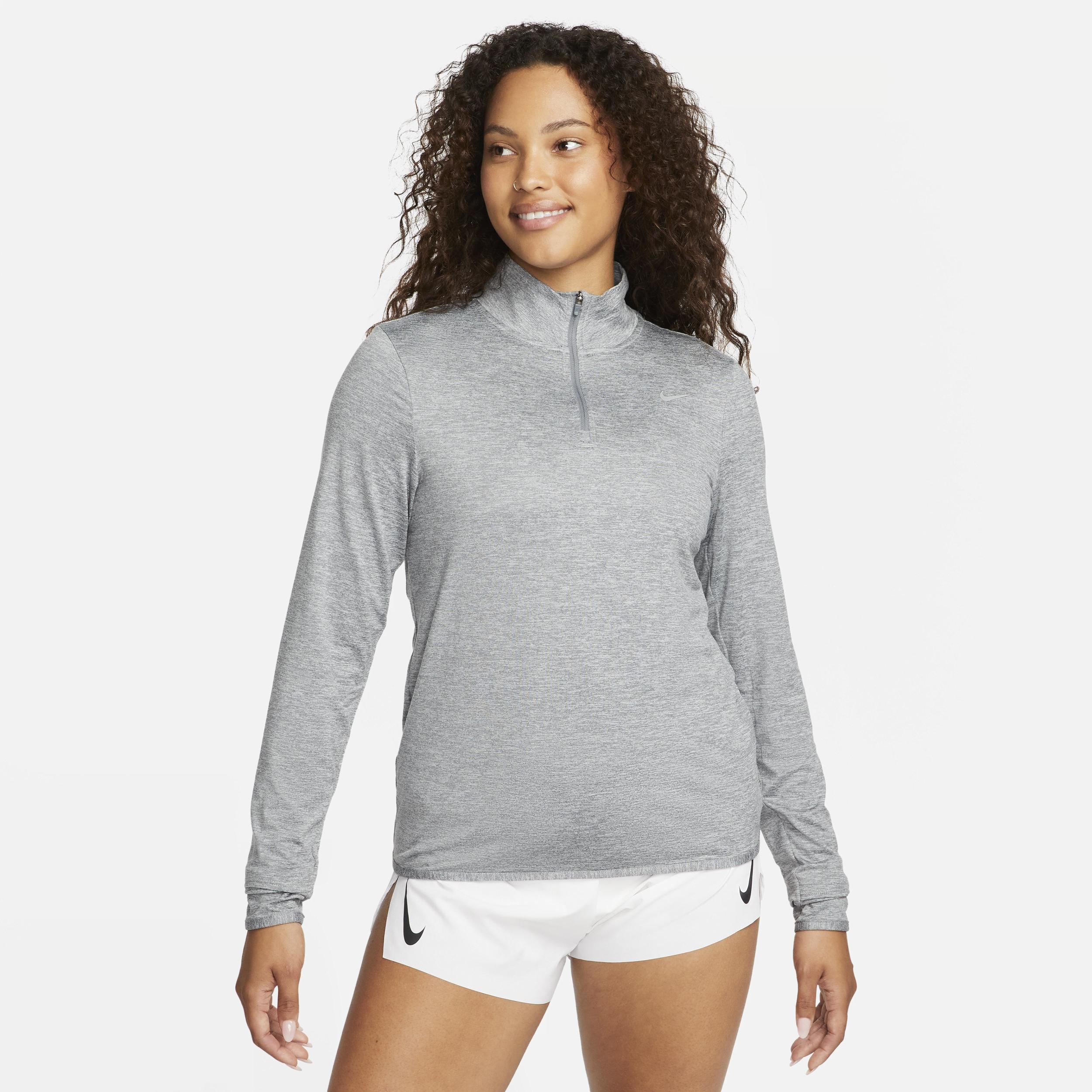 Nike Dri-fit Swift Uv 1/4-zip Running Top in Gray | Lyst