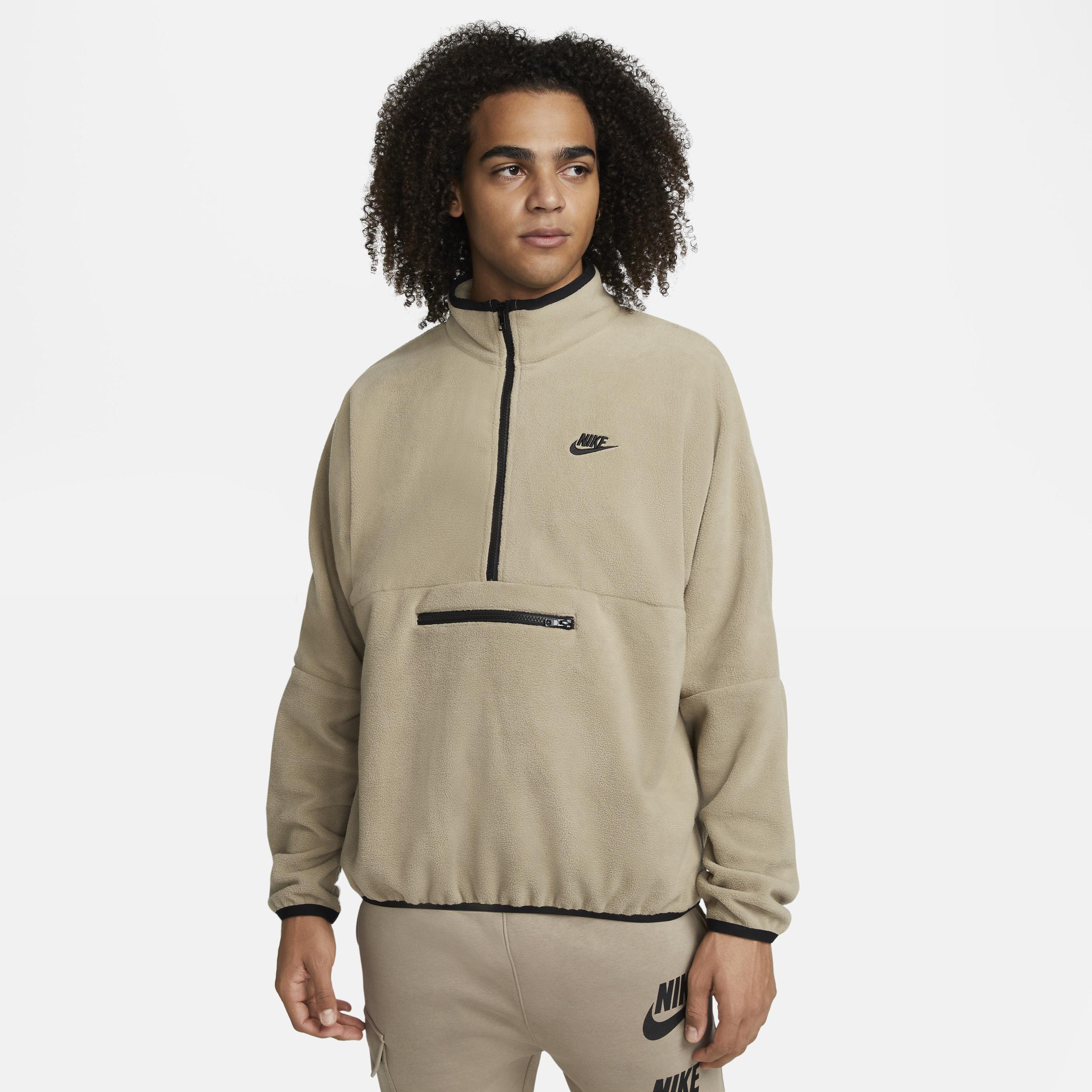 Nike Club Fleece+ 1/2-zip Fleece Top In Brown, in Natural for Men | Lyst