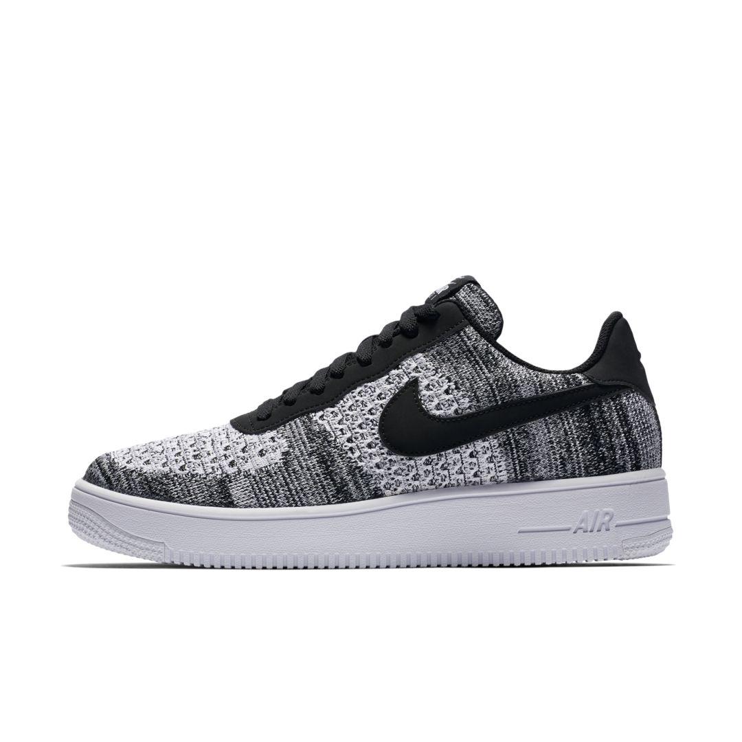Nike Rubber Air Force 1 Flyknit 2.0 Trainers in Black/ Platinum/ Black  (Black) for Men | Lyst
