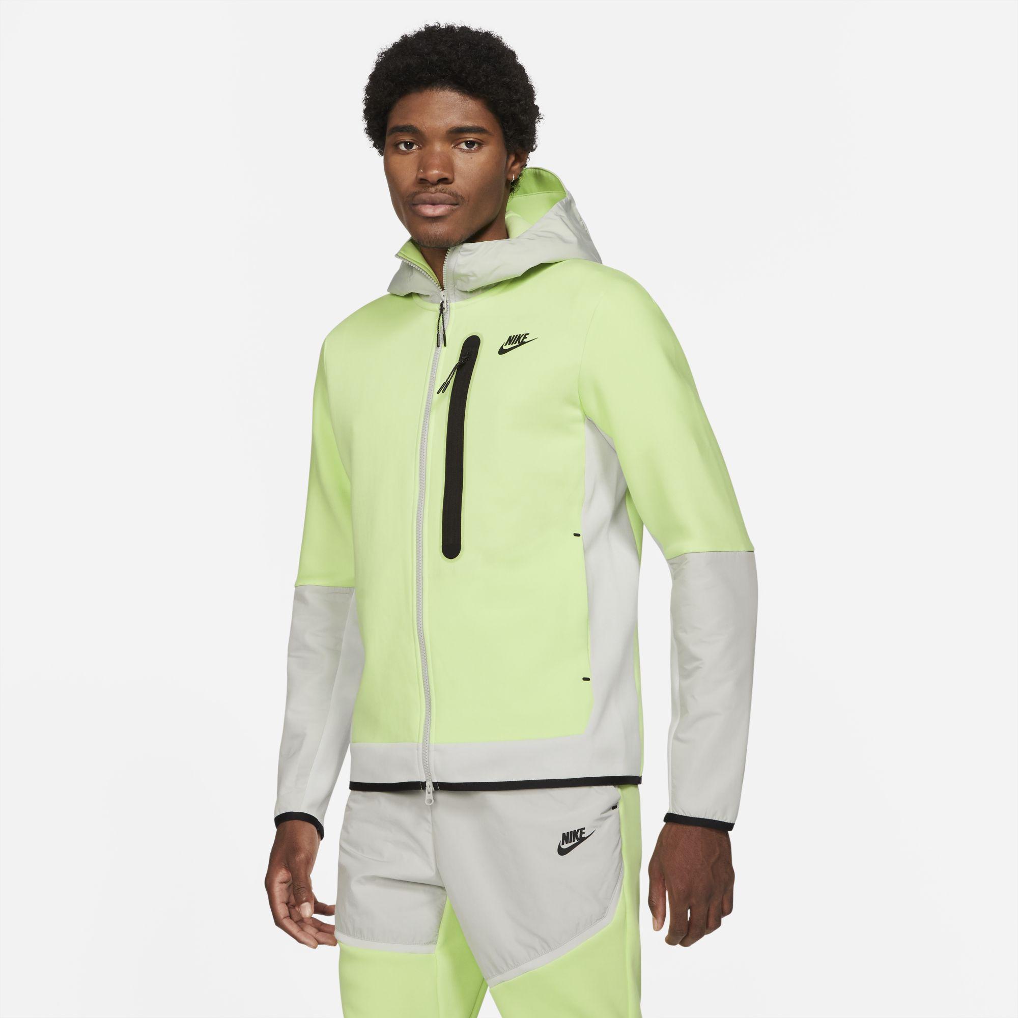 Nike Sportswear Tech Fleece Full-zip Woven Hoodie Green for Men | Lyst  Australia