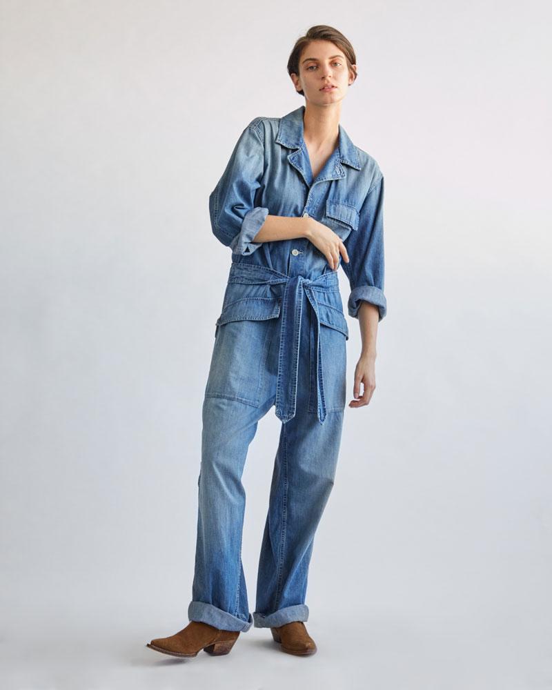 Nili lotan denim jumpsuit Clearance