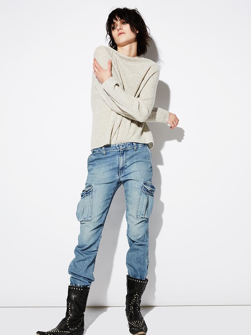 Nili Lotan Denim Cargo French Military Jean (final Sale) in Blue | Lyst